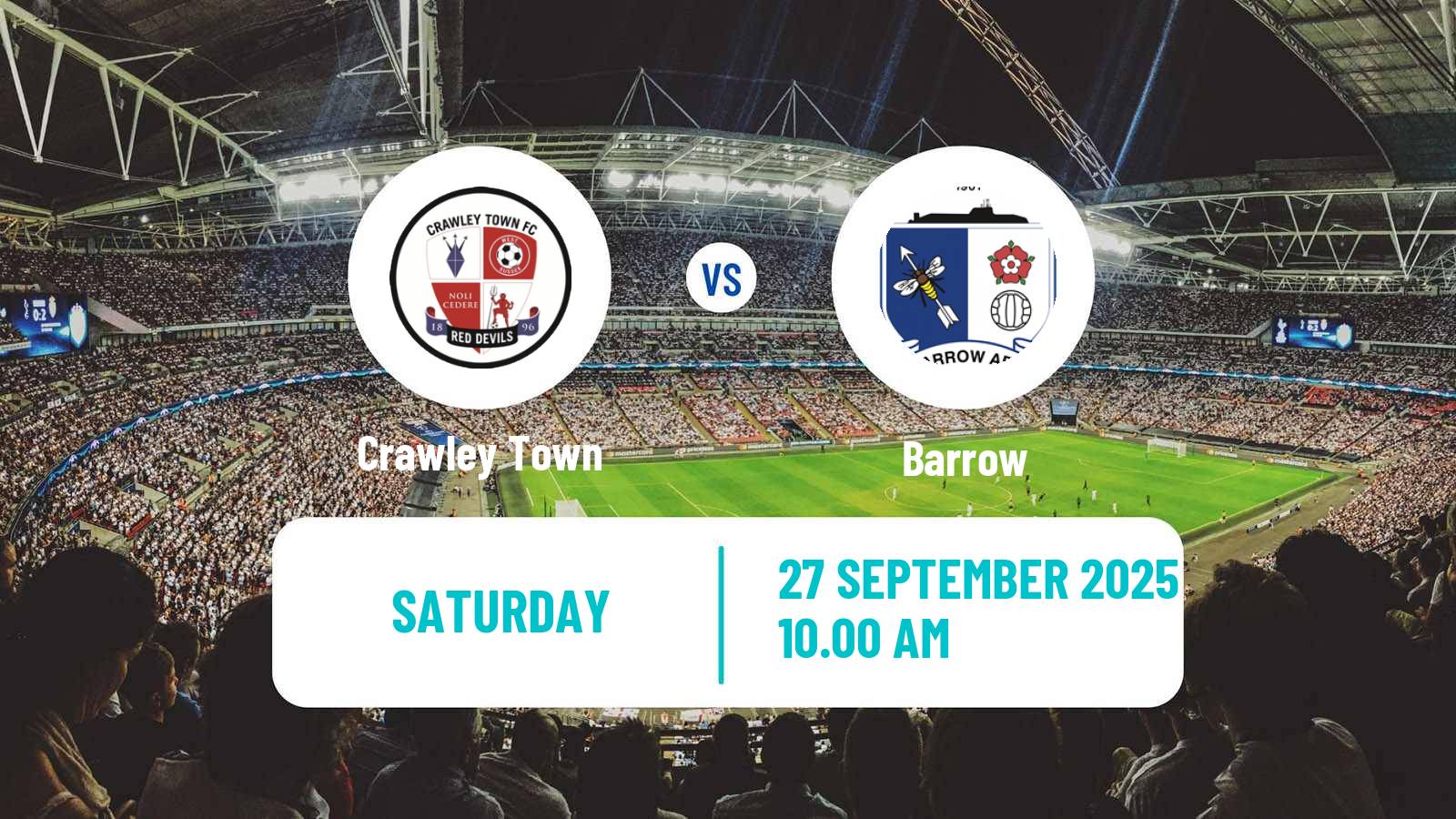 Soccer English League Two Crawley Town - Barrow