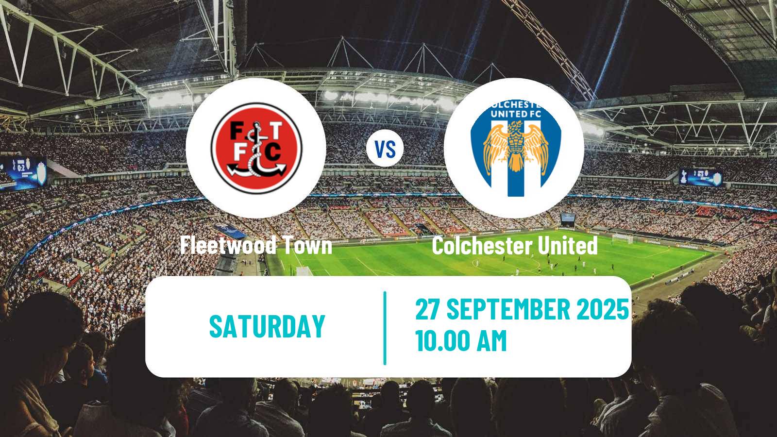Soccer English League Two Fleetwood Town - Colchester United