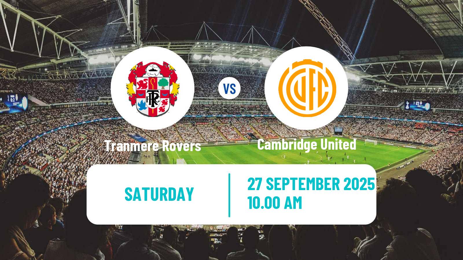 Soccer English League Two Tranmere Rovers - Cambridge United