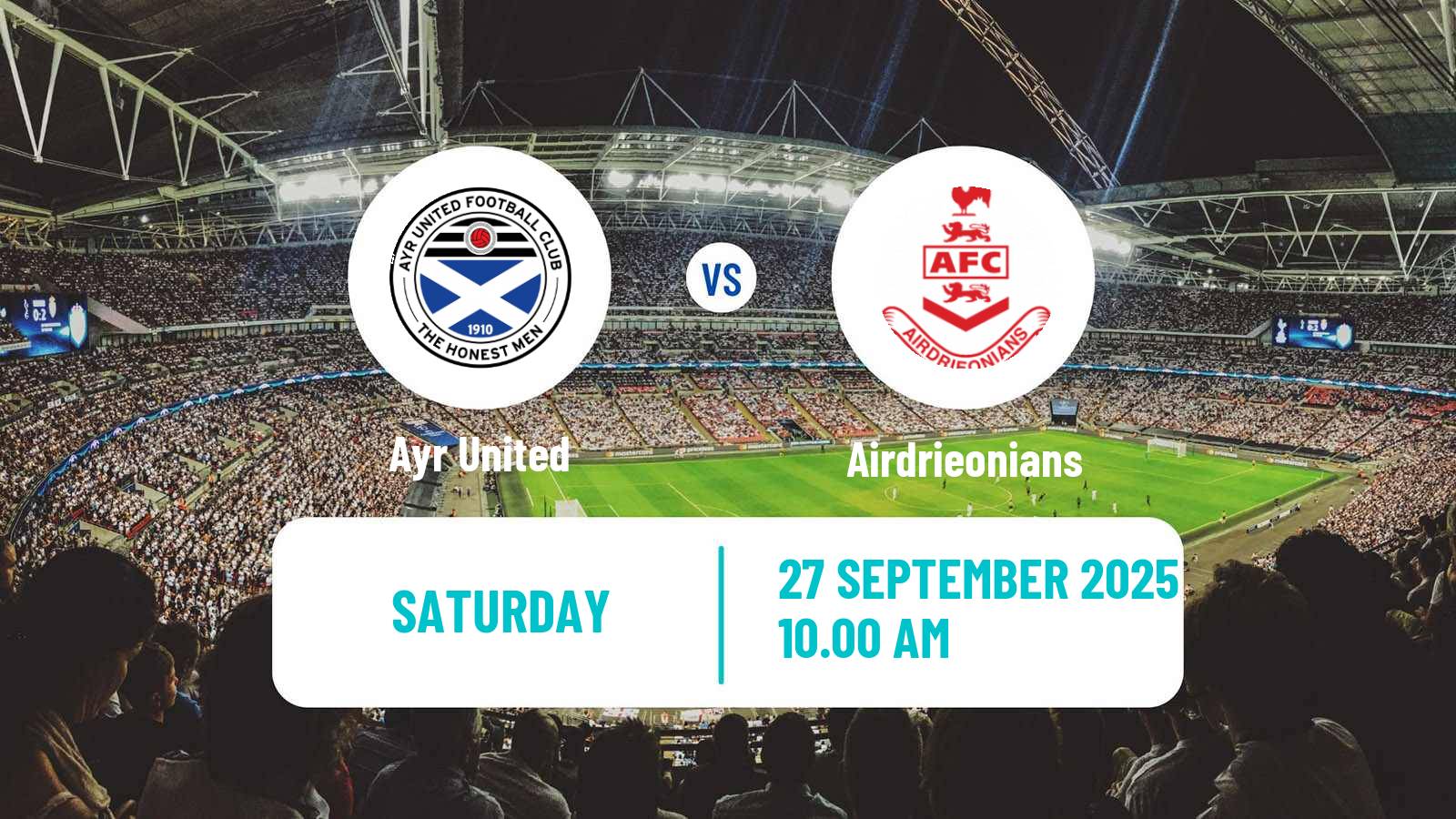 Soccer Scottish Football Championship Ayr United - Airdrieonians
