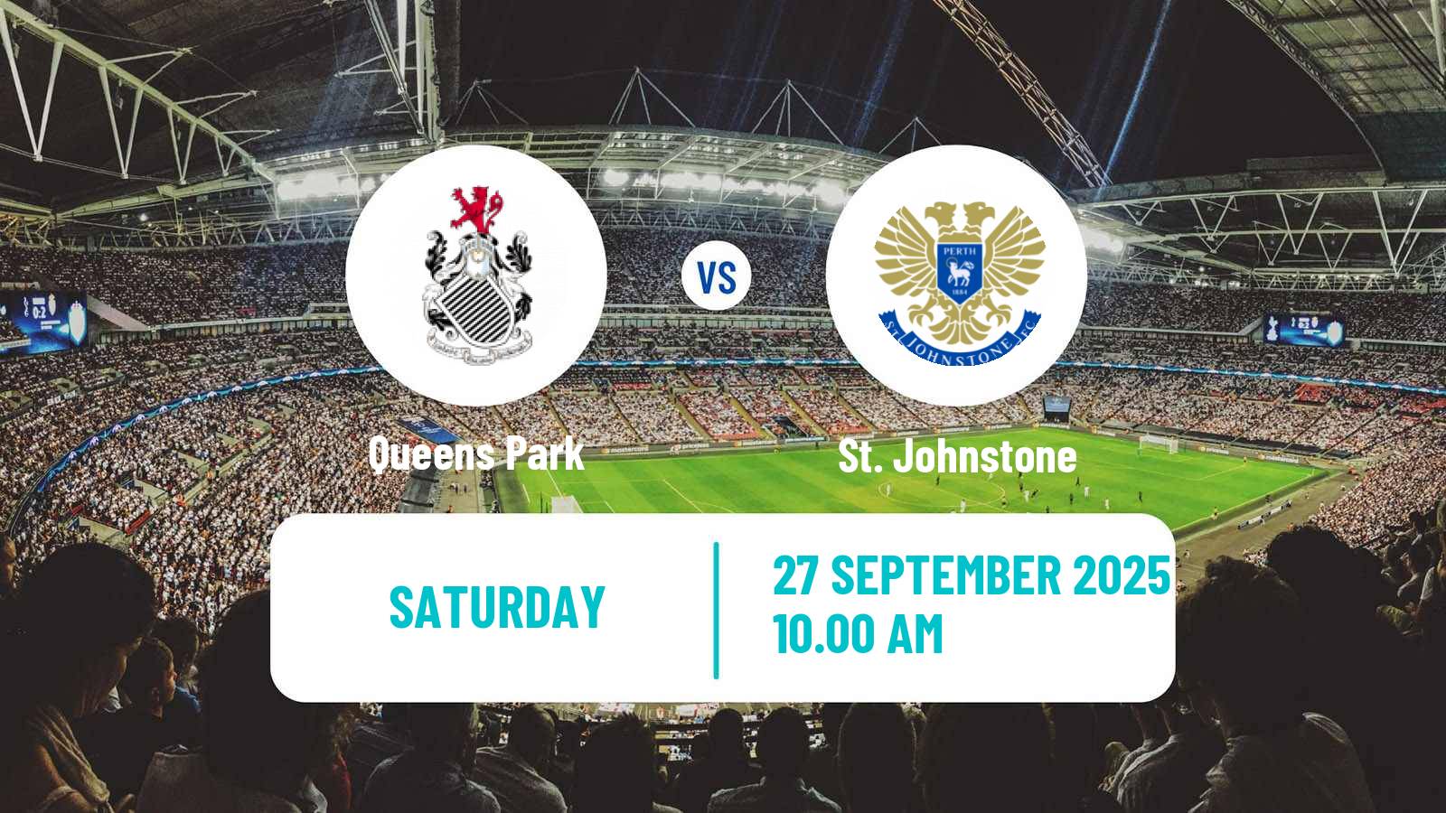 Soccer Scottish Football Championship Queens Park - St. Johnstone