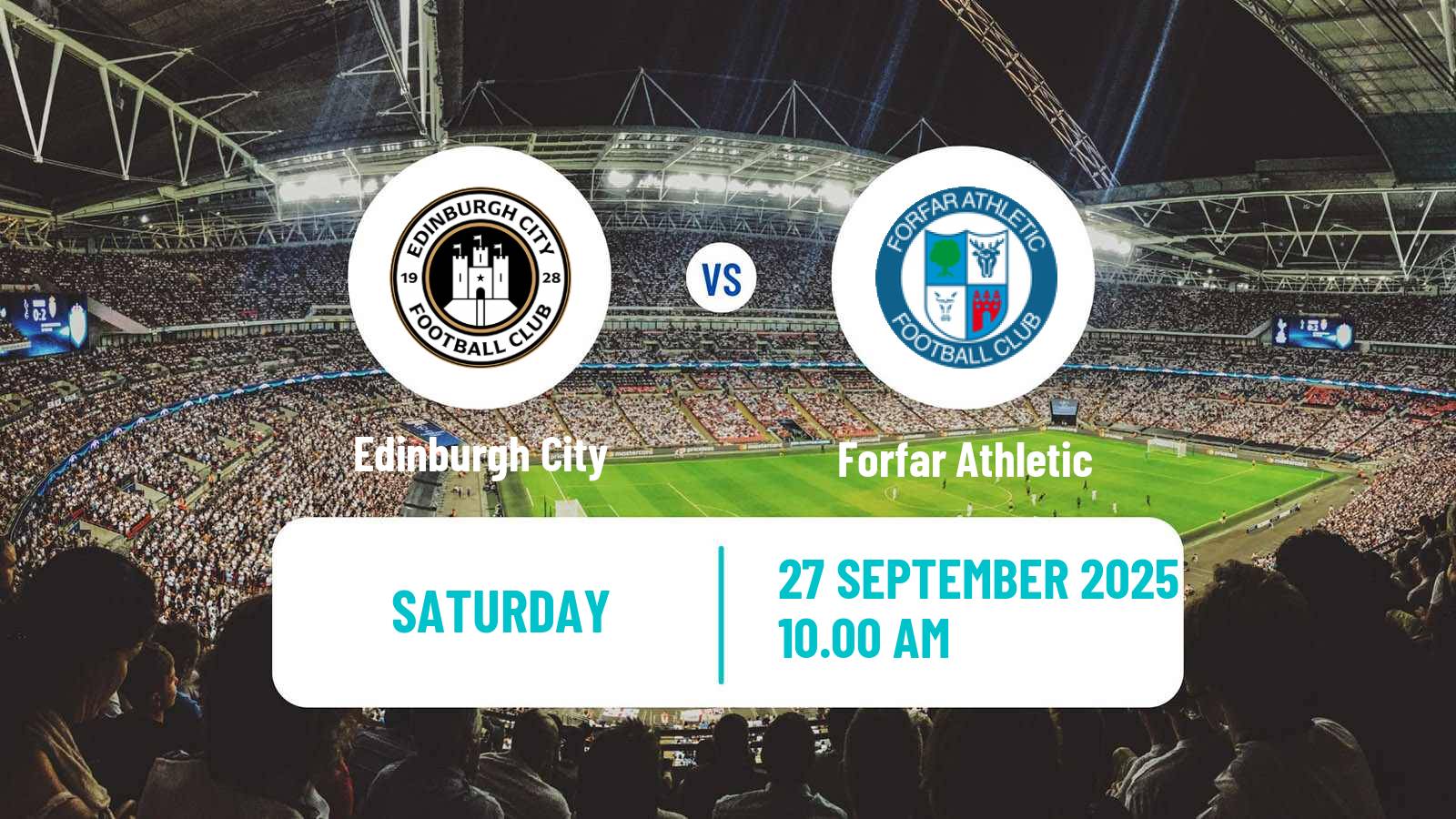 Soccer Scottish League Two Edinburgh City - Forfar Athletic
