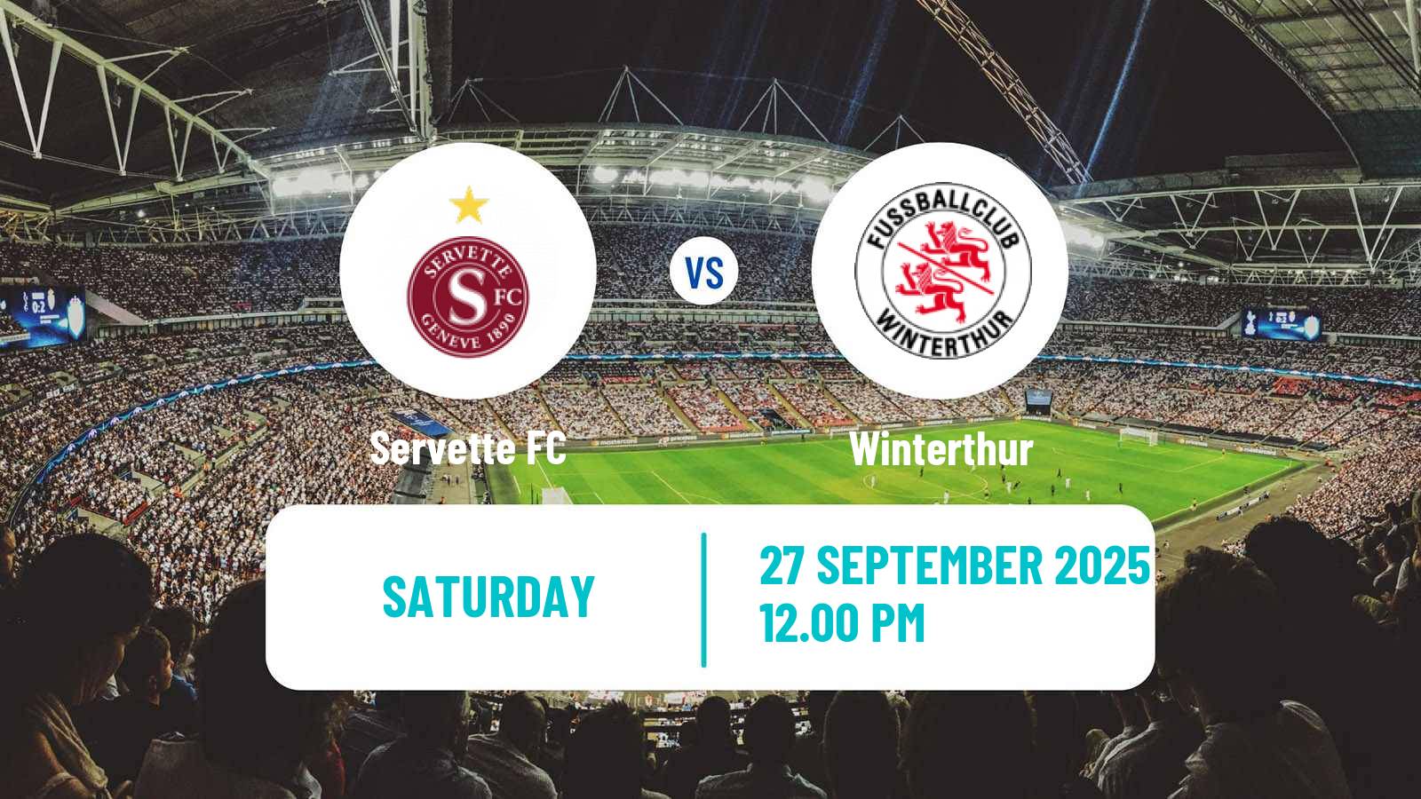 Soccer Swiss Super League Servette - Winterthur