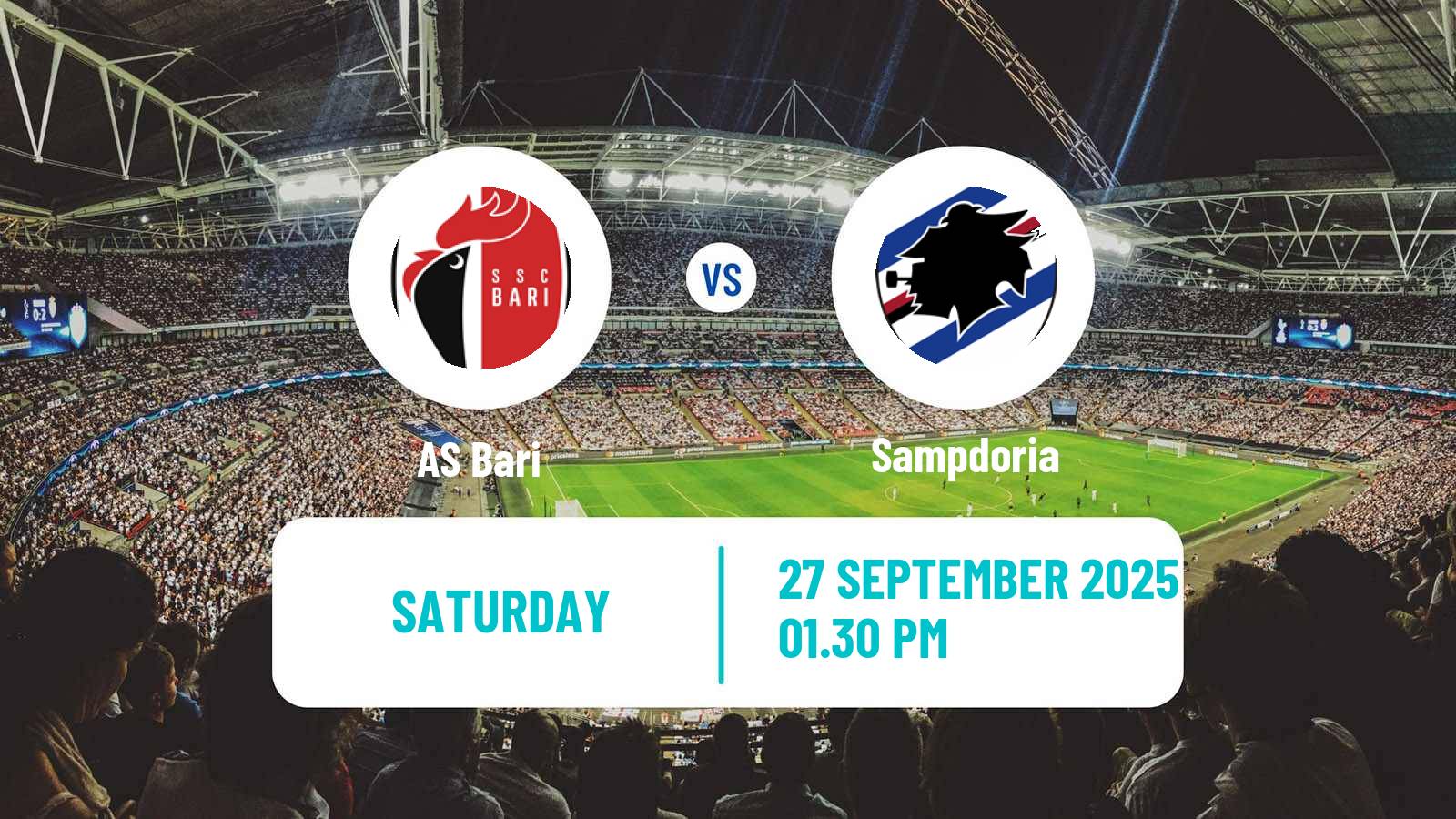 Soccer Italian Serie B Bari - Sampdoria
