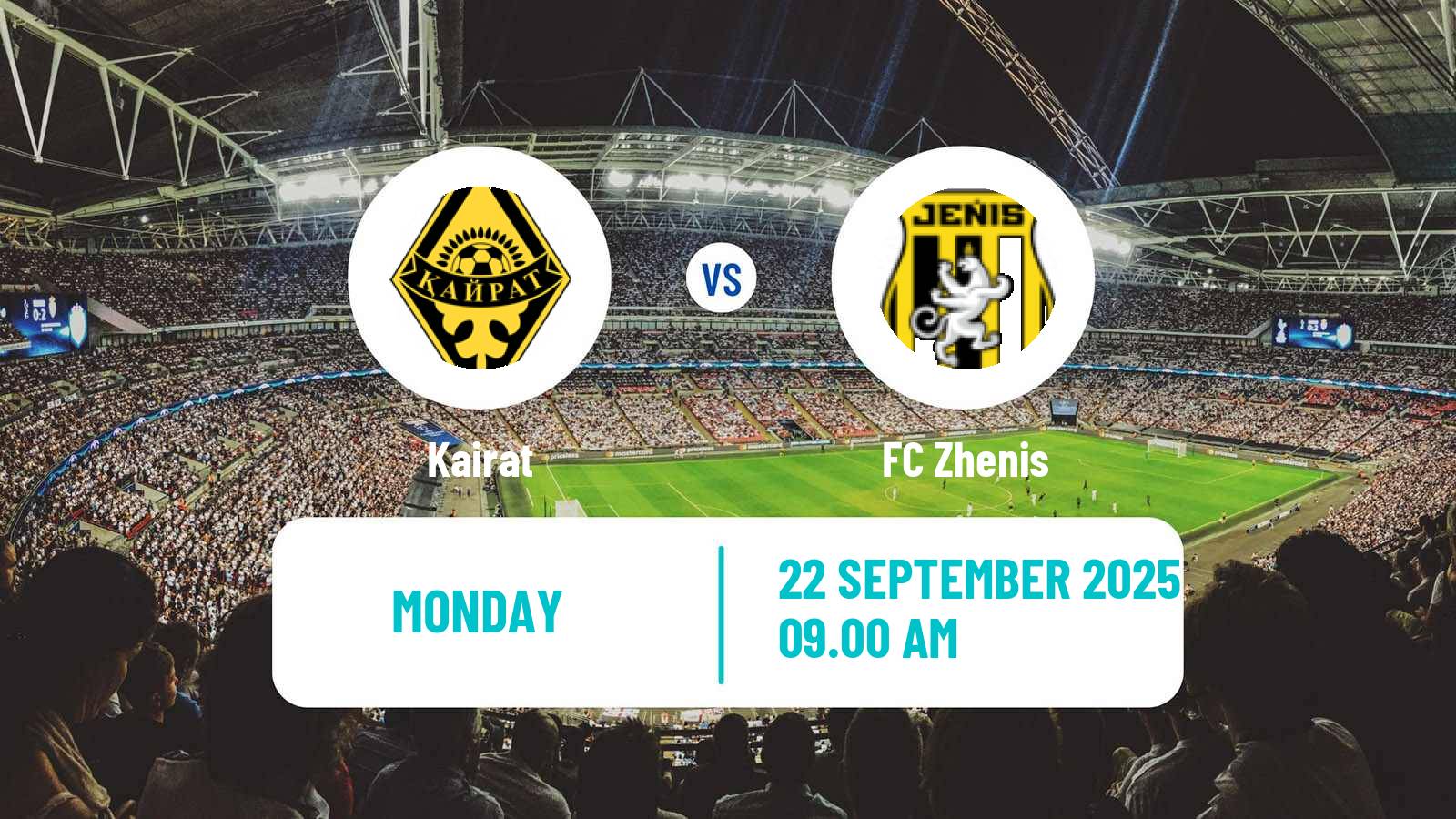 Soccer Kazakh Premier League Kairat - Zhenis