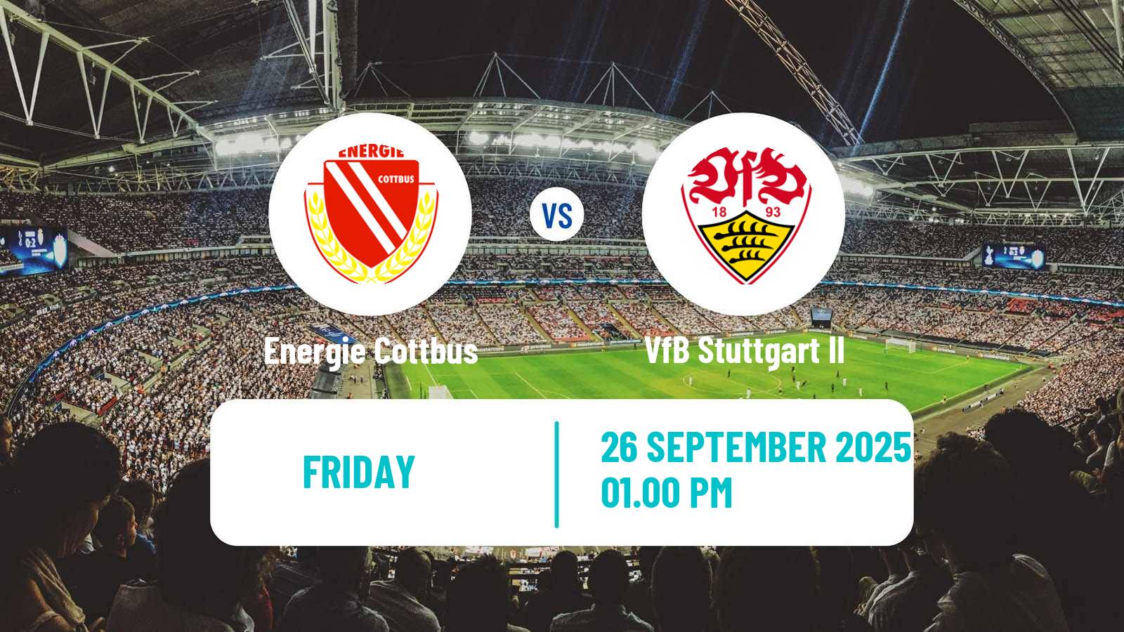 Soccer German 3 Bundesliga Energie Cottbus - VfB Stuttgart II