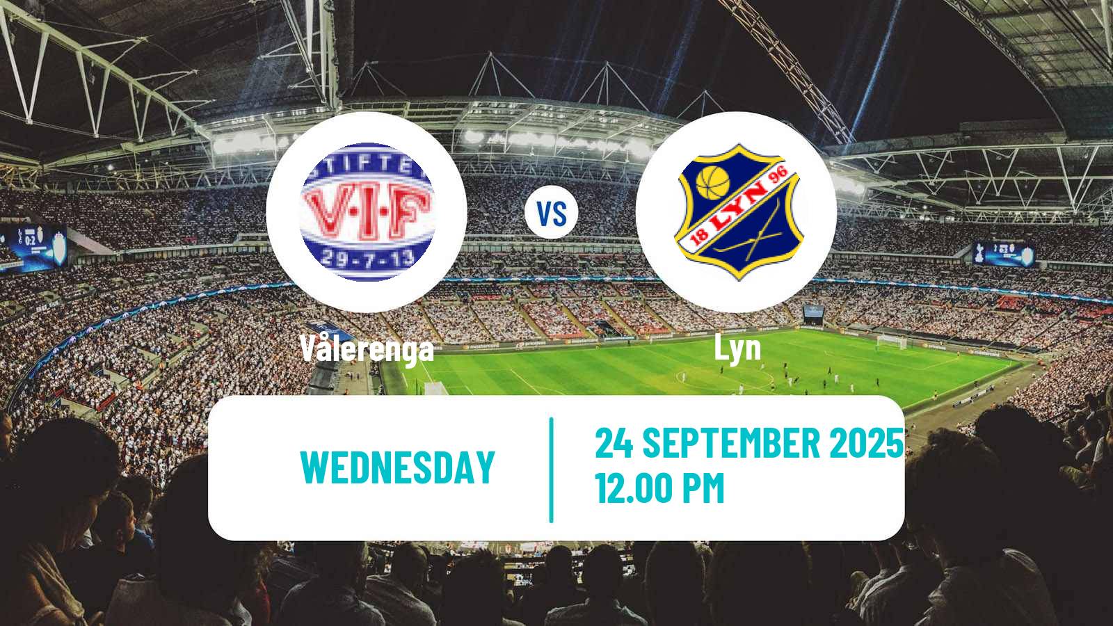 Soccer Norwegian Toppserien Women Vålerenga - Lyn