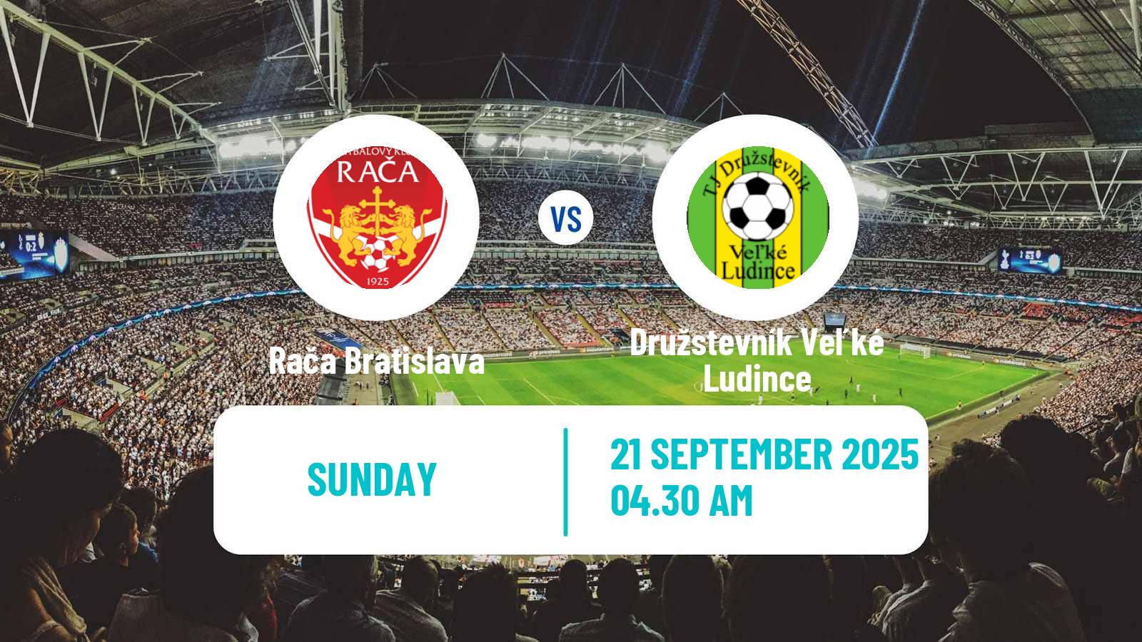 Soccer Slovak 3 Liga West Rača Bratislava - Družstevník Veľké Ludince