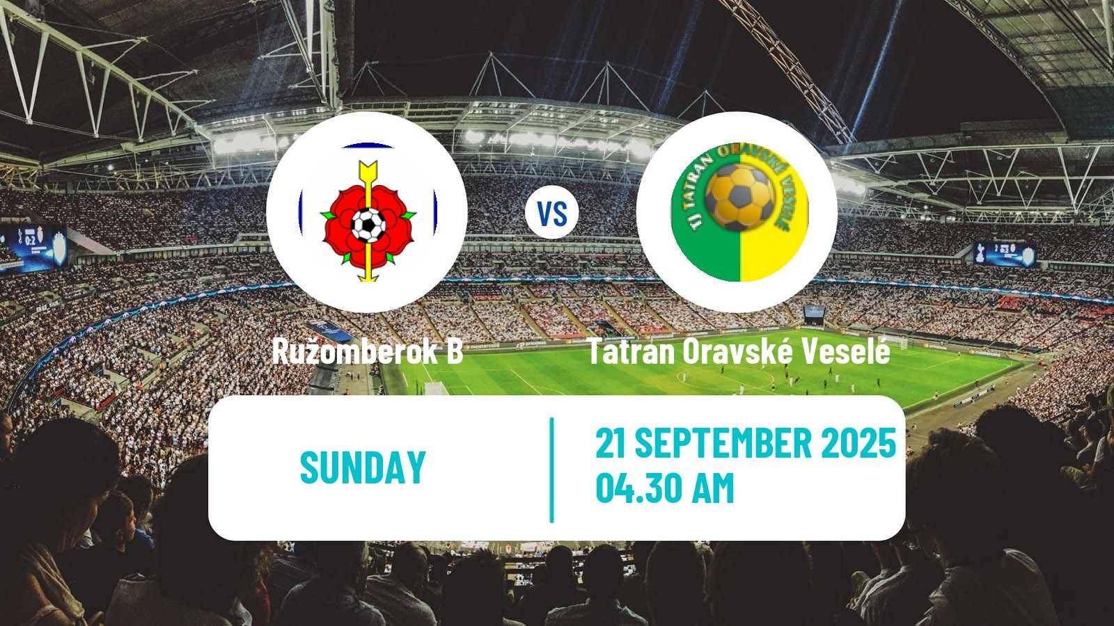 Soccer Slovak 3 Liga Central Ružomberok B - Tatran Oravské Veselé