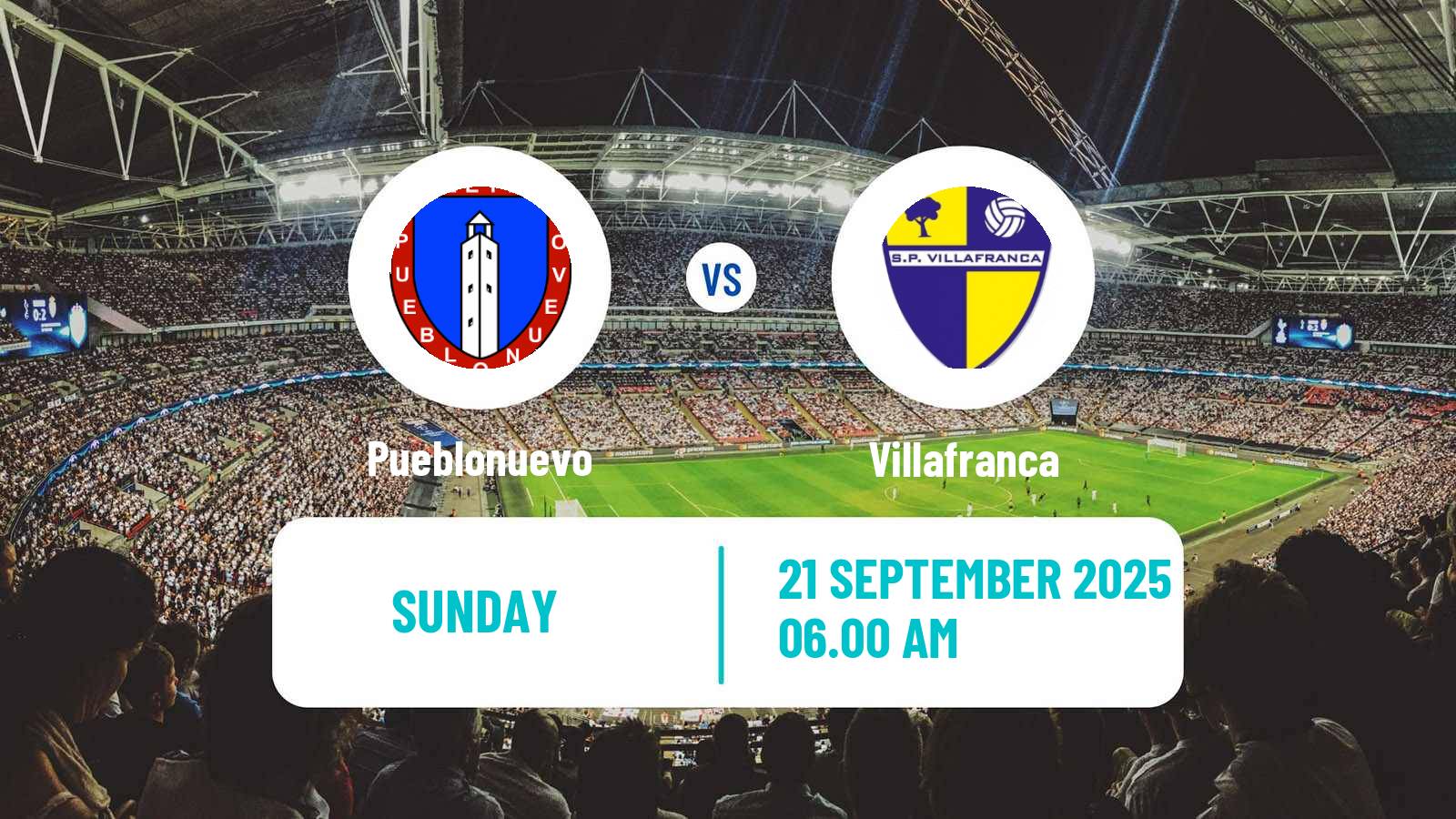 Soccer Spanish Tercera RFEF - Group 14 Pueblonuevo - Villafranca