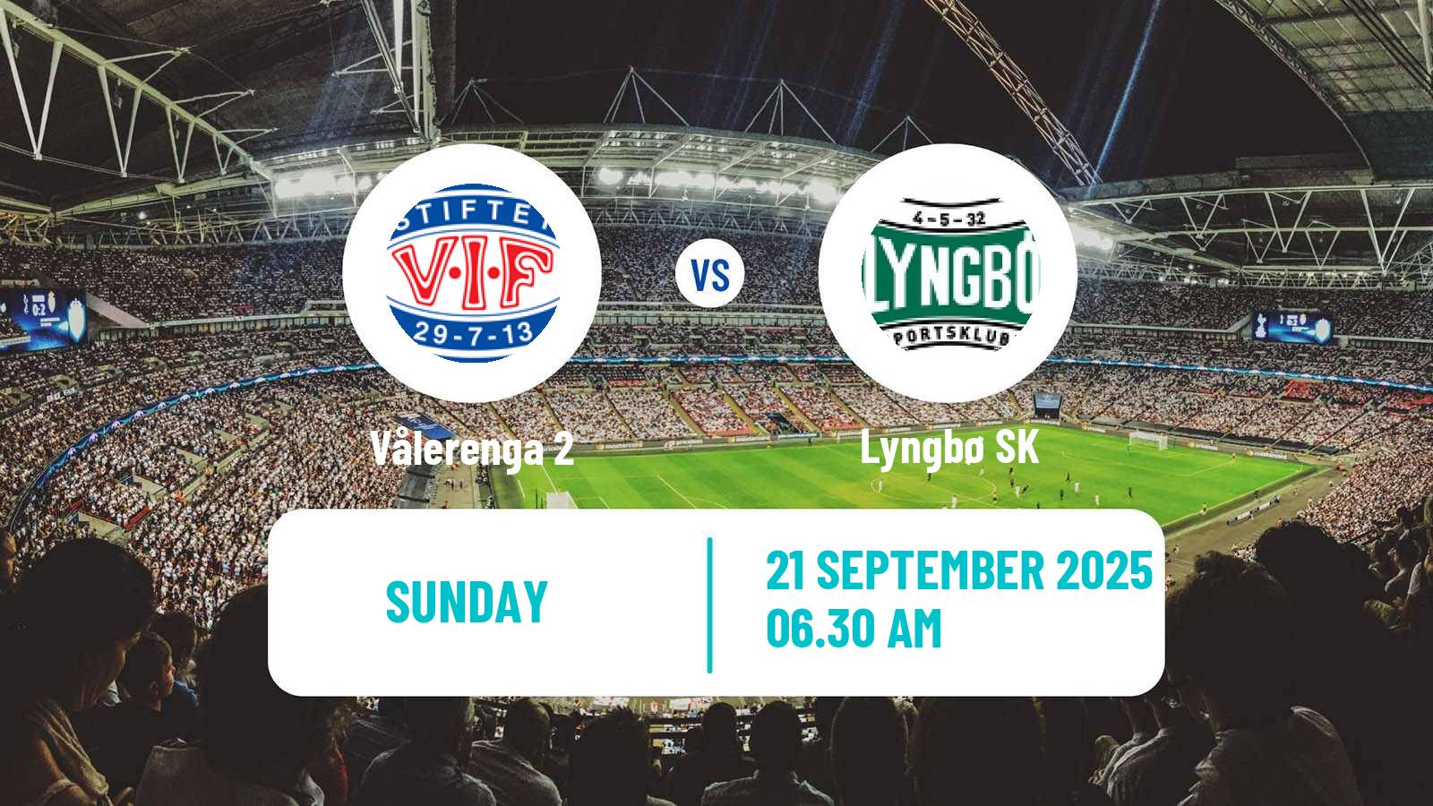 Soccer Norwegian Division 3 - Group 4 Vålerenga 2 - Lyngbø SK