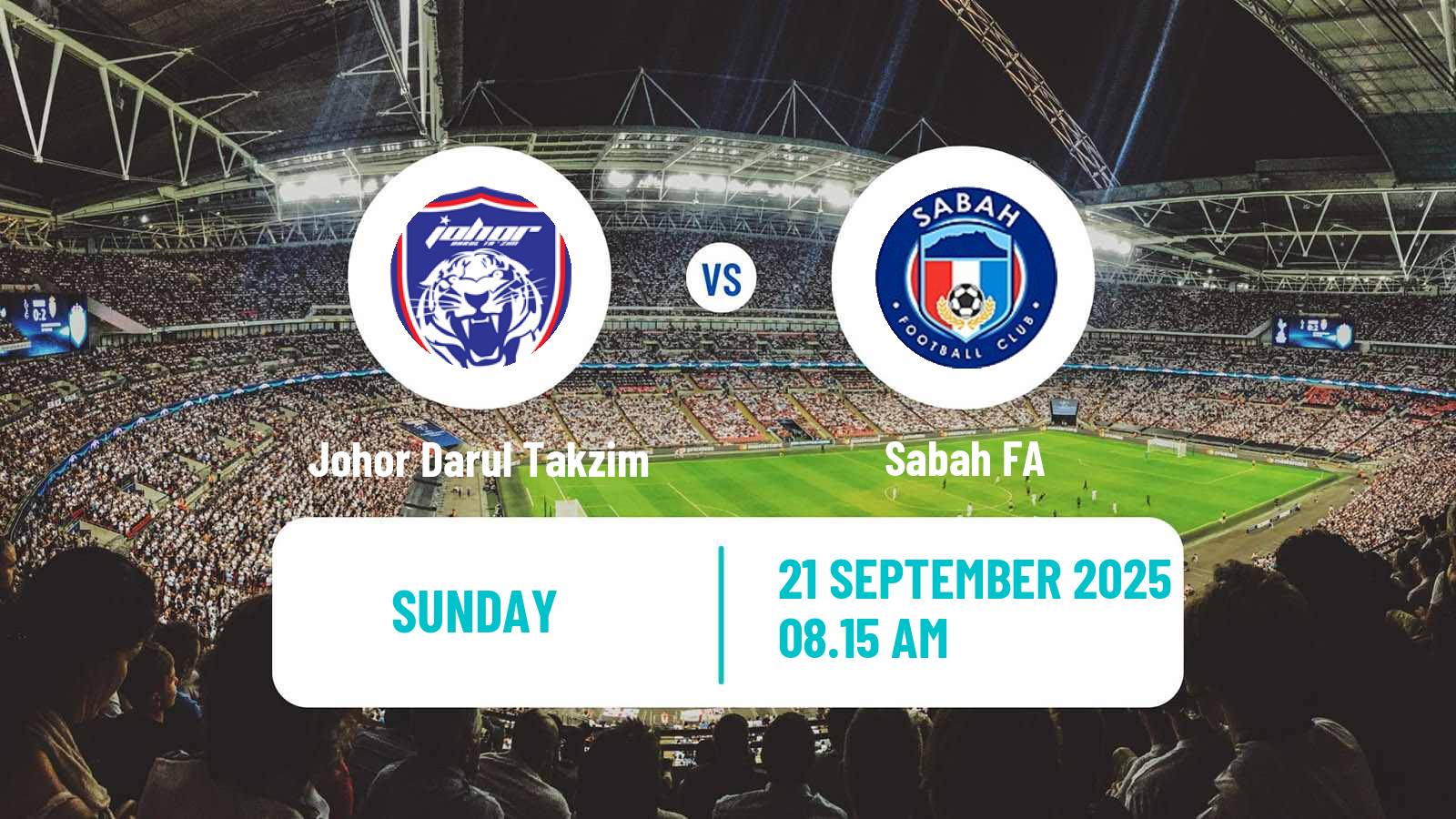 Soccer Malaysian Super League Johor Darul Takzim - Sabah FA