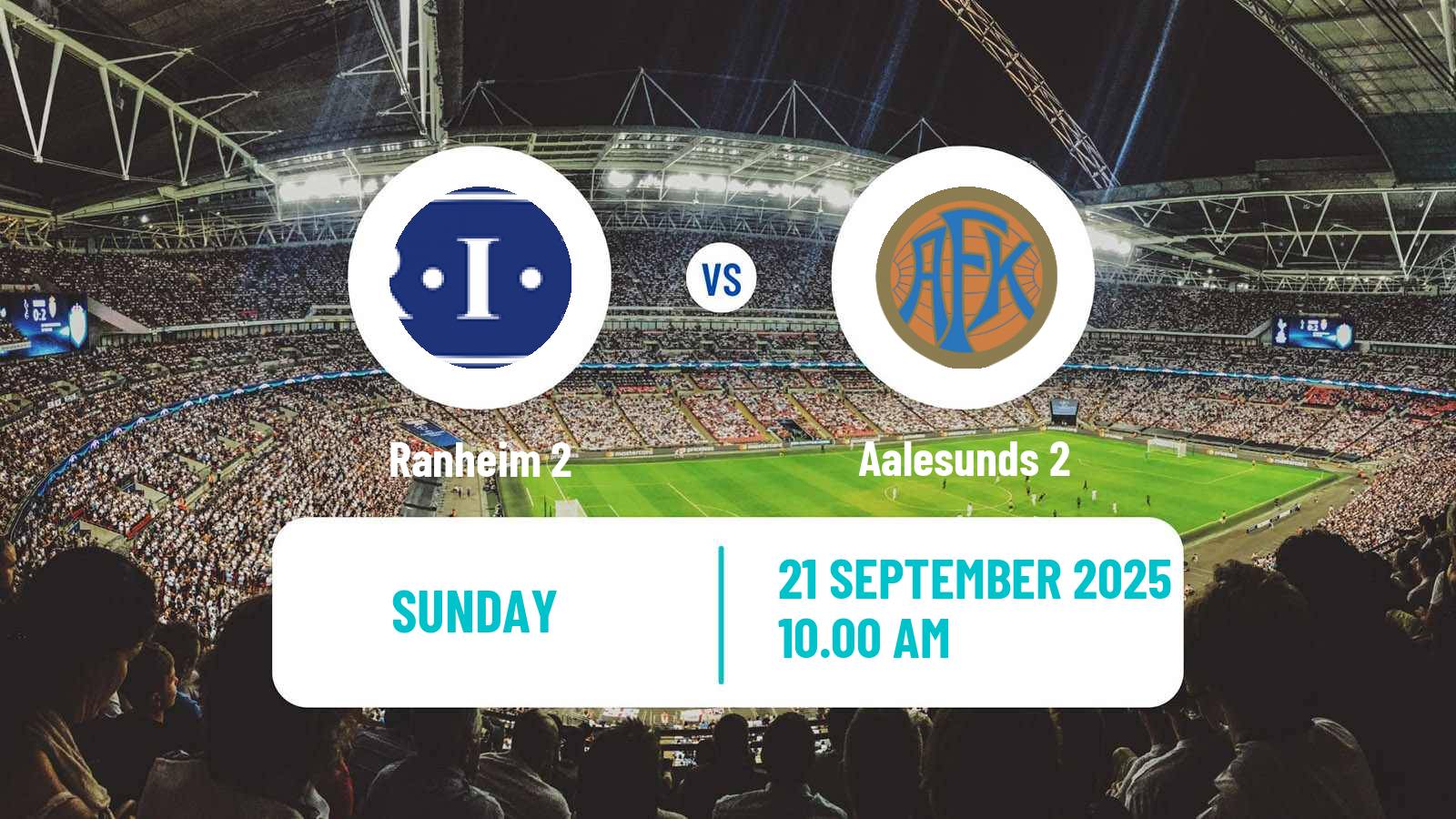 Soccer Norwegian Division 3 - Group 2 Ranheim 2 - Aalesunds 2