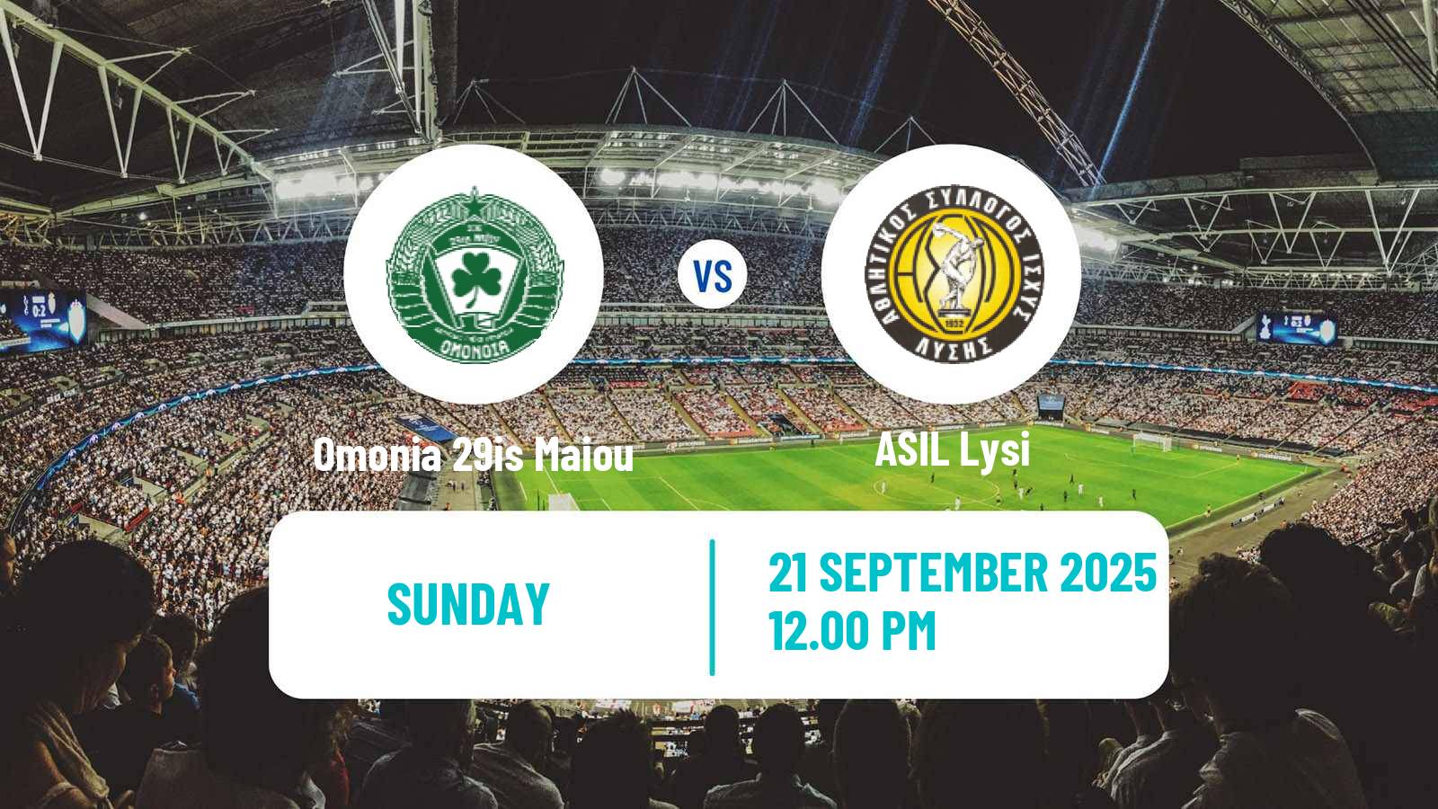 Soccer Cypriot Division 2 Omonia 29is Maiou - ASIL Lysi