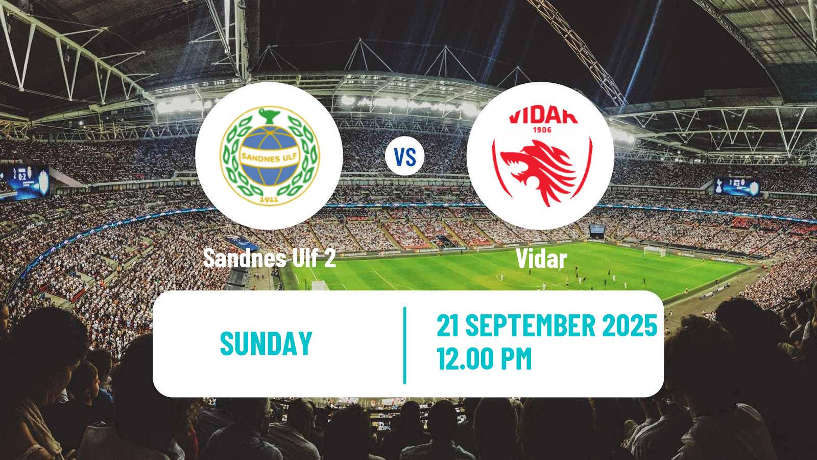 Soccer Norwegian Division 3 - Group 5 Sandnes Ulf 2 - Vidar
