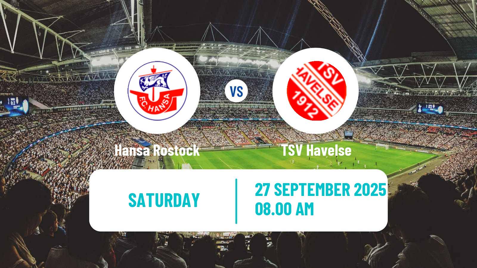 Soccer German 3 Bundesliga Hansa Rostock - TSV Havelse