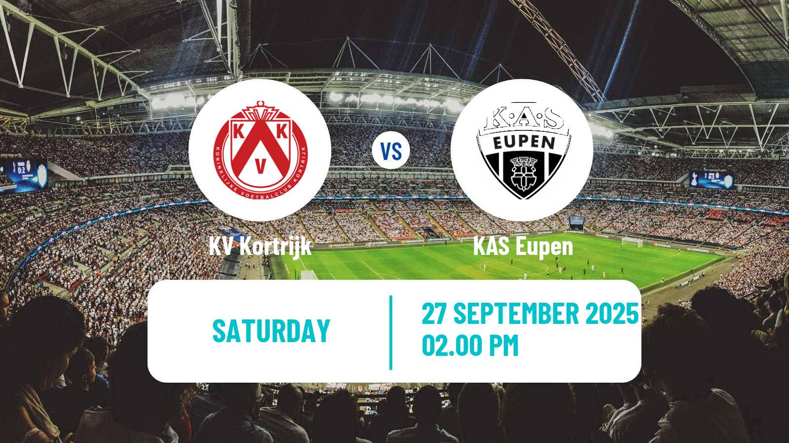 Soccer Belgian Сhallenger Pro League Kortrijk - Eupen