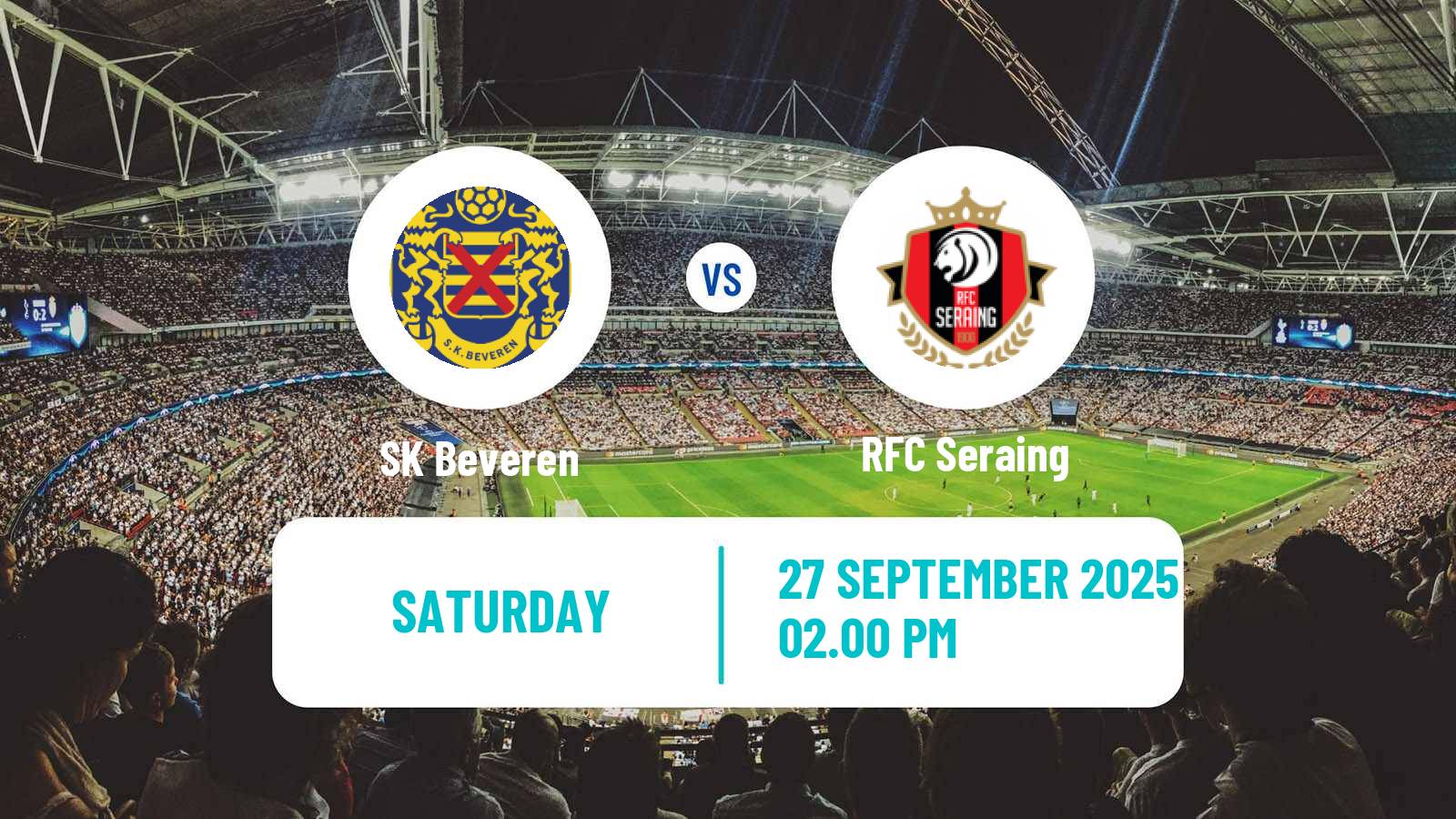Soccer Belgian Сhallenger Pro League Beveren - Seraing