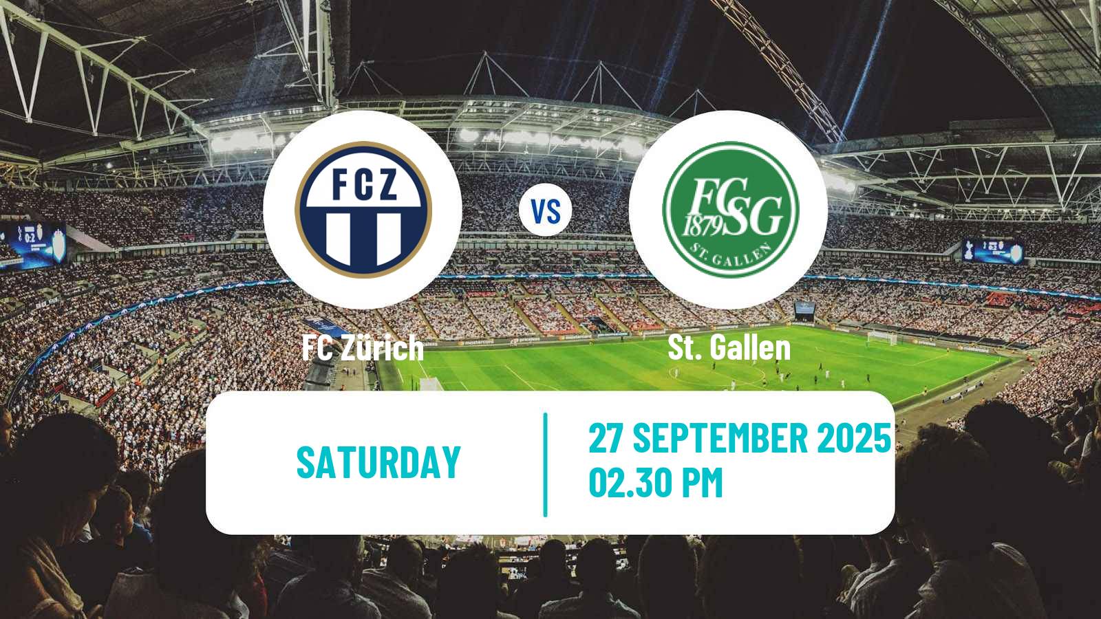 Soccer Swiss Super League Zürich - St. Gallen