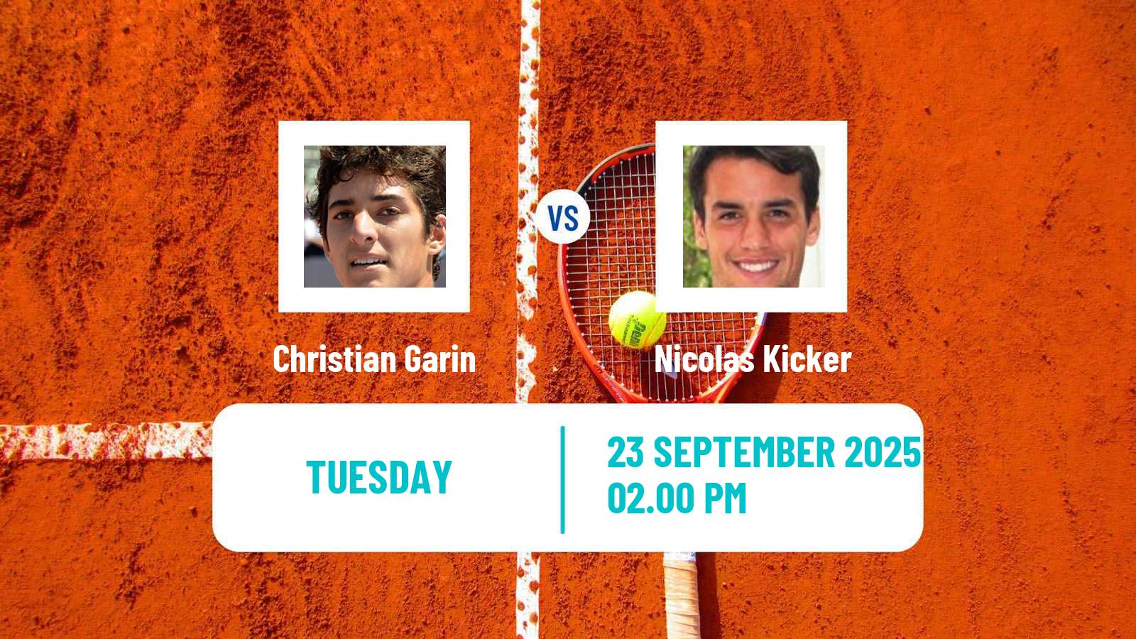 Tennis Buenos Aires 3 Challenger Men Christian Garin - Nicolas Kicker
