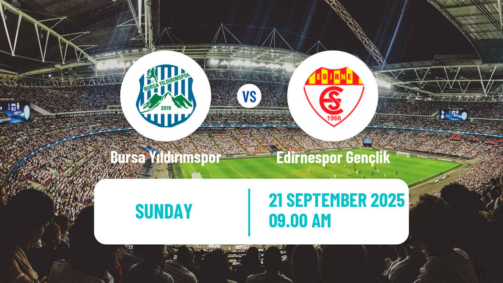 Soccer Turkish 3 Lig Group 1 Bursa Yıldırımspor - Edirnespor Gençlik