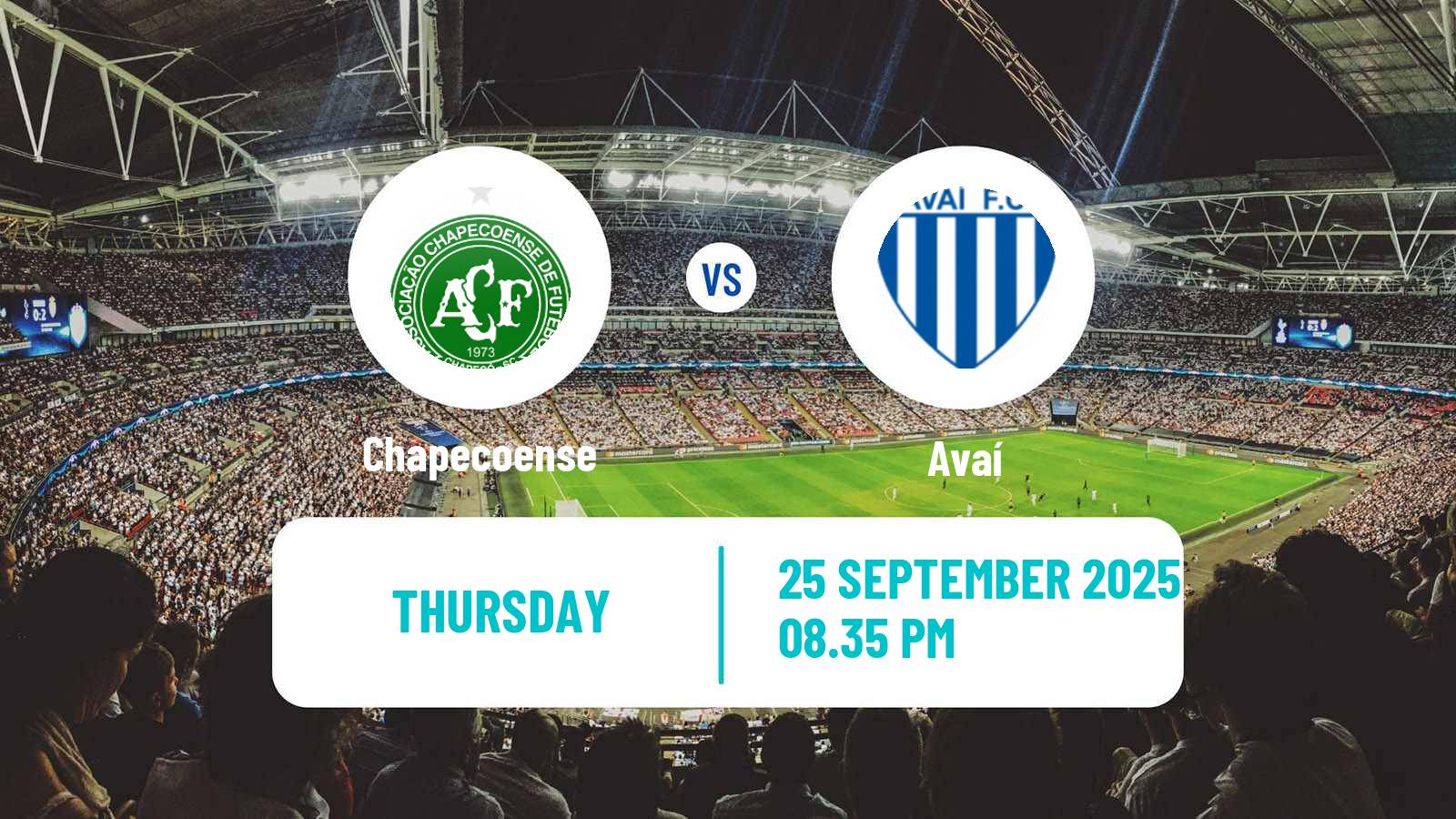 Soccer Brazilian Serie B Chapecoense - Avaí