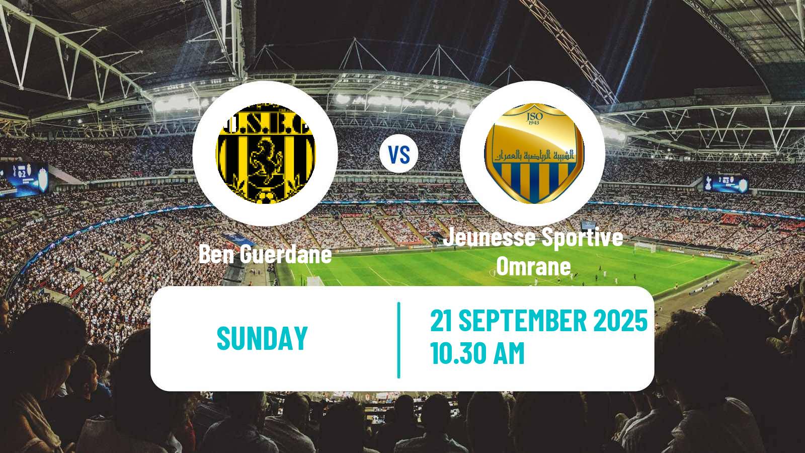 Soccer Tunisian Ligue Professionnelle 1 Ben Guerdane - Jeunesse Sportive Omrane