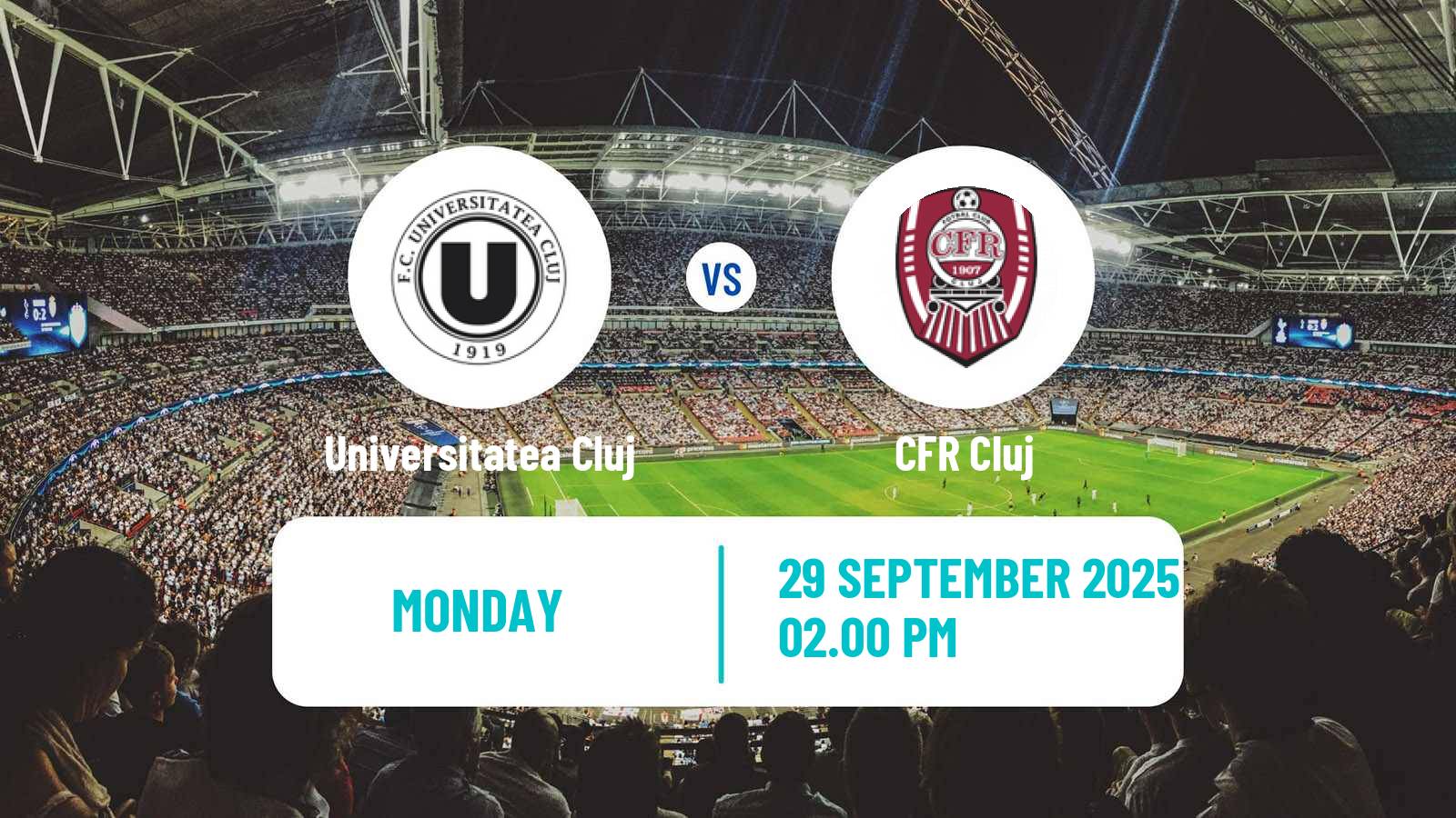 Soccer Romanian Liga 1 Universitatea Cluj - CFR Cluj
