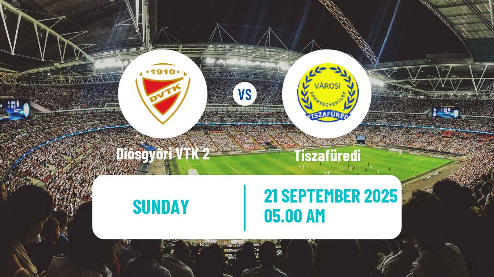 Soccer Hungarian NB III Northeast Diósgyőri VTK 2 - Tiszafüredi