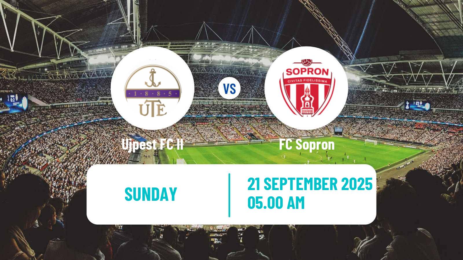 Soccer Hungarian NB III Northwest Ujpest II - Sopron