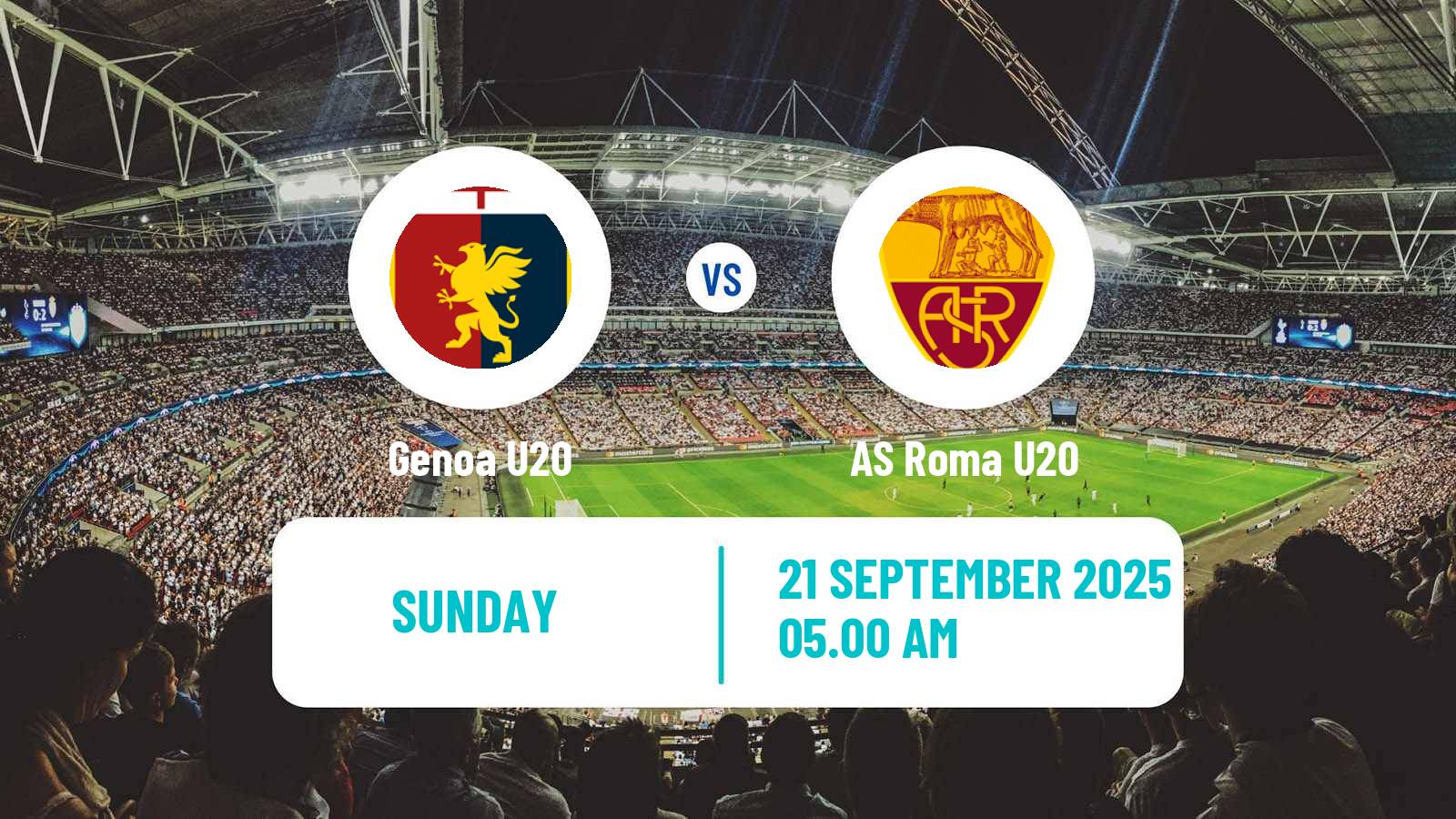 Soccer Italian Primavera 1 Genoa U20 - Roma U20