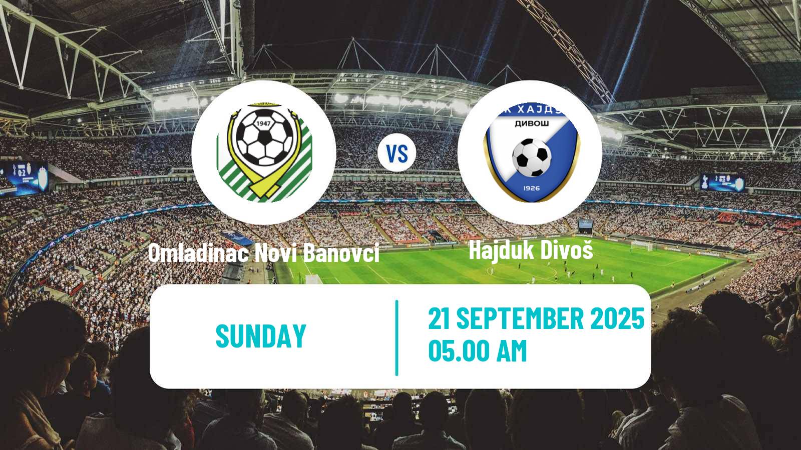 Soccer Serbian Srpska Liga - Vojvodina Omladinac Novi Banovci - Hajduk Divoš
