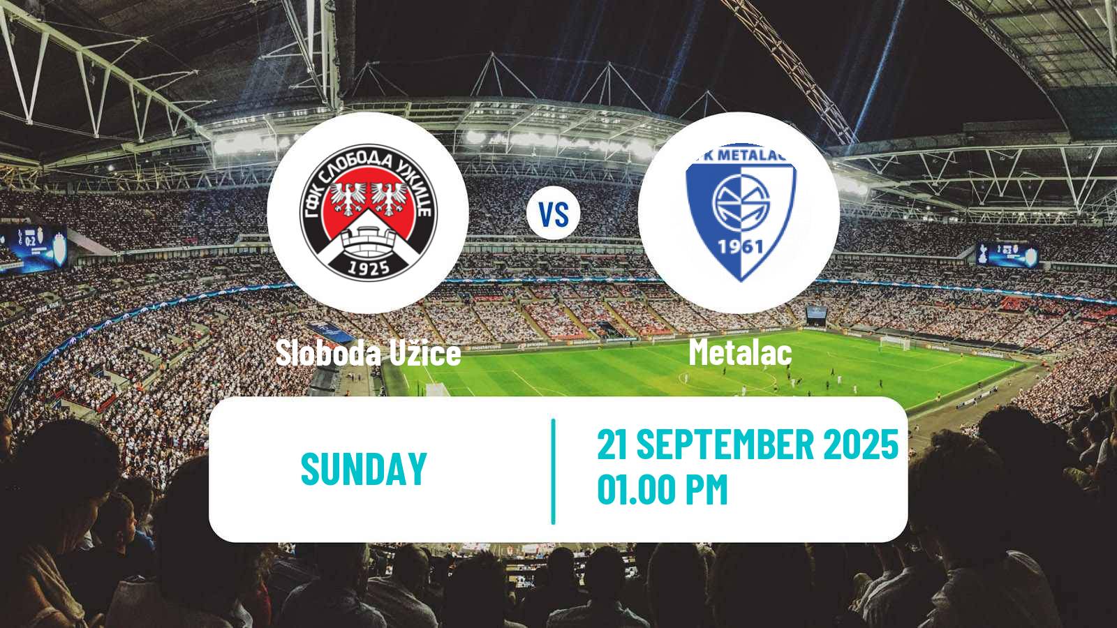 Soccer Serbian Srpska Liga - West Sloboda Užice - Metalac
