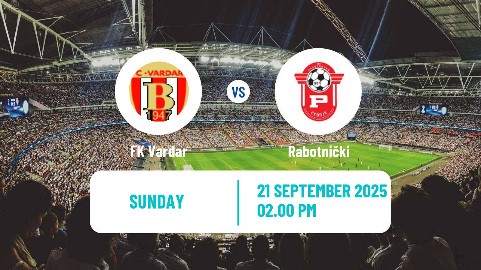 Soccer North Macedonian 1 MFL Vardar - Rabotnički
