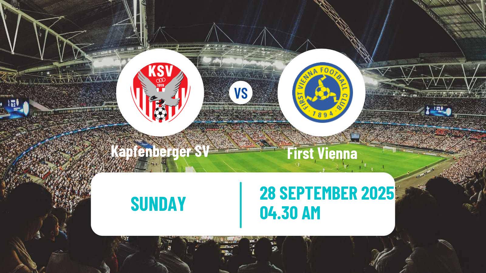Soccer Austrian 2 Liga Kapfenberger SV - First Vienna