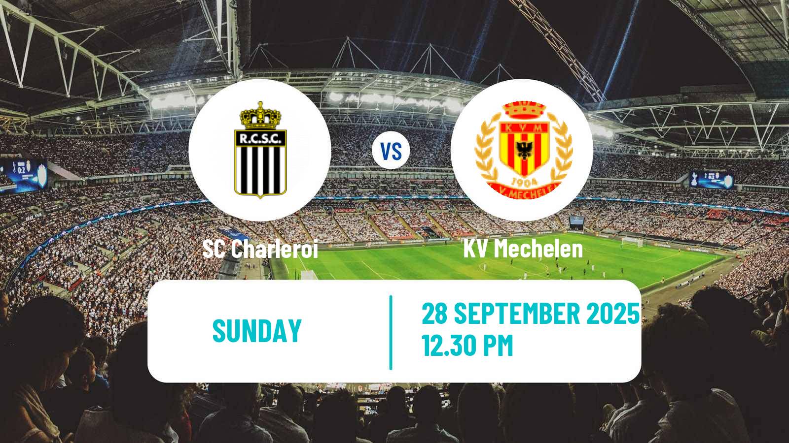 Soccer Belgian Jupiler Pro League Charleroi - KV Mechelen
