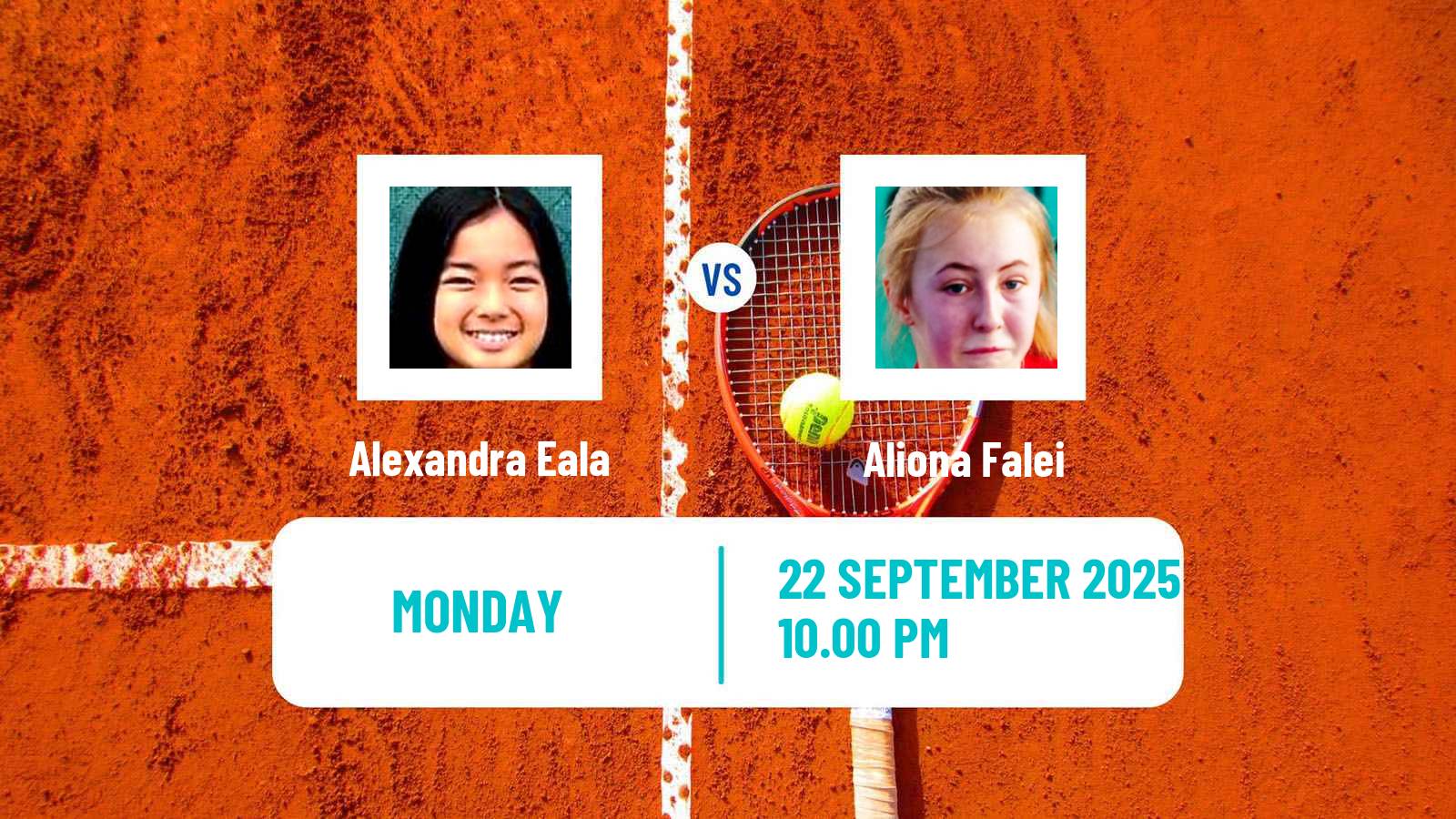 Tennis Jingshan Challenger Women Alexandra Eala - Aliona Falei