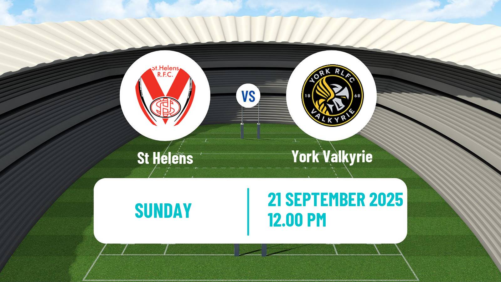 Rugby league English Super League Rugby Women St Helens - York Valkyrie