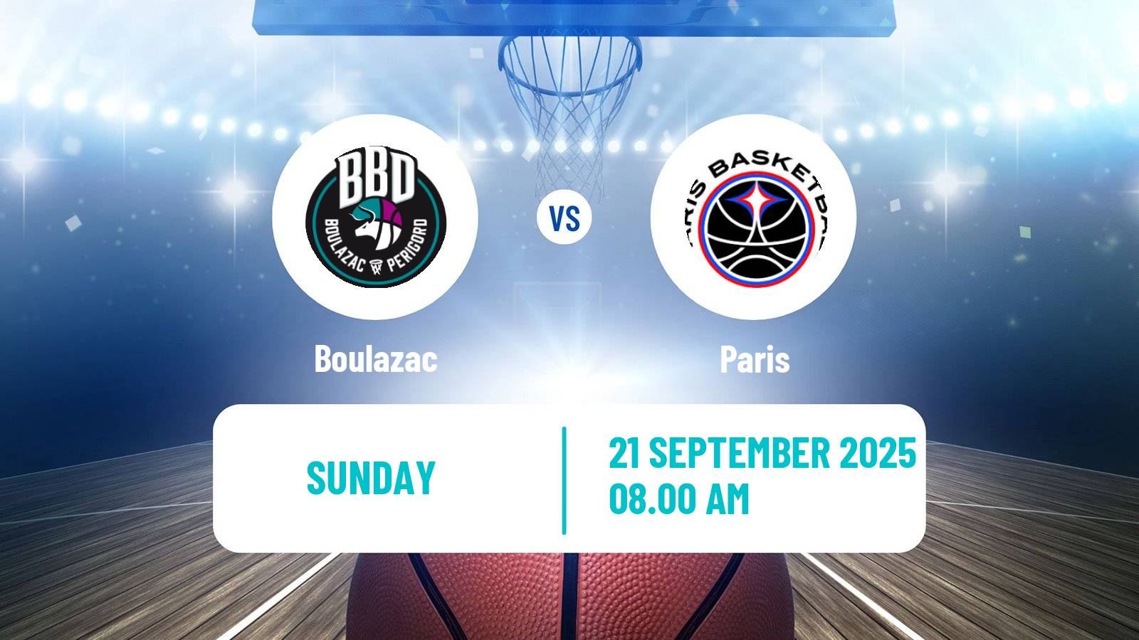 Basketball French LNB Super Cup Boulazac - Paris