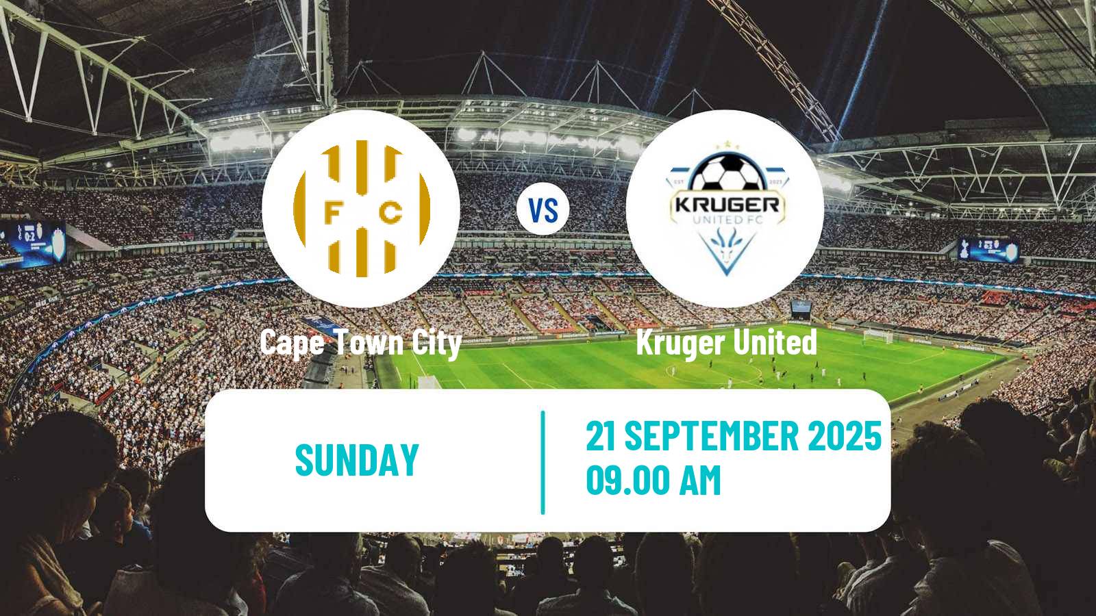 Soccer South African First Division Cape Town City - Kruger United