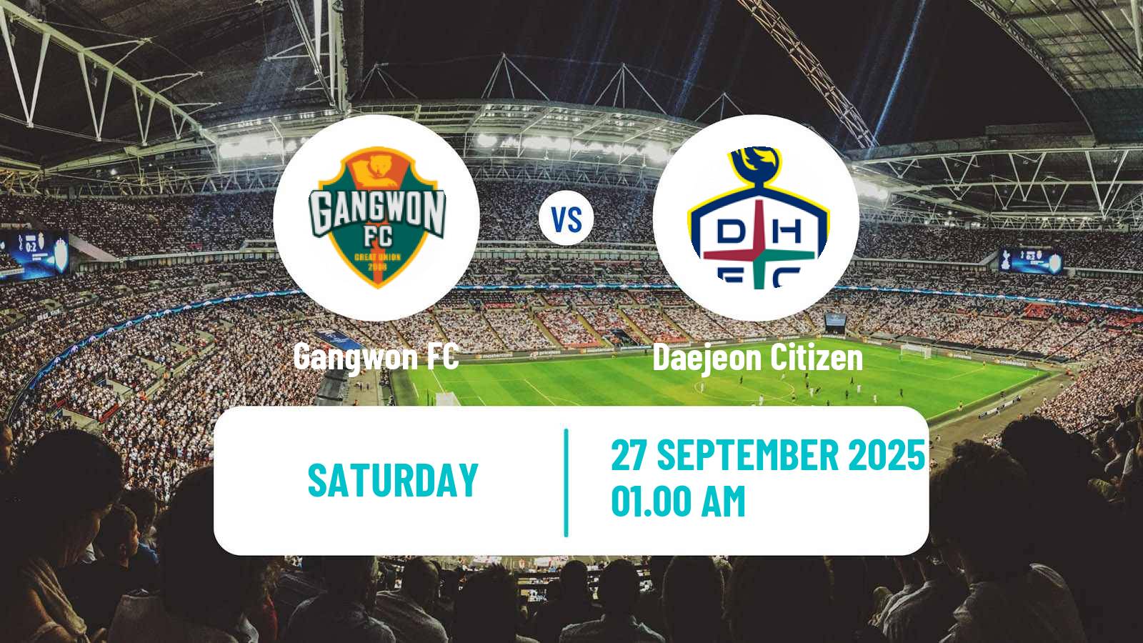 Soccer South Korean K-League 1 Gangwon - Daejeon Citizen