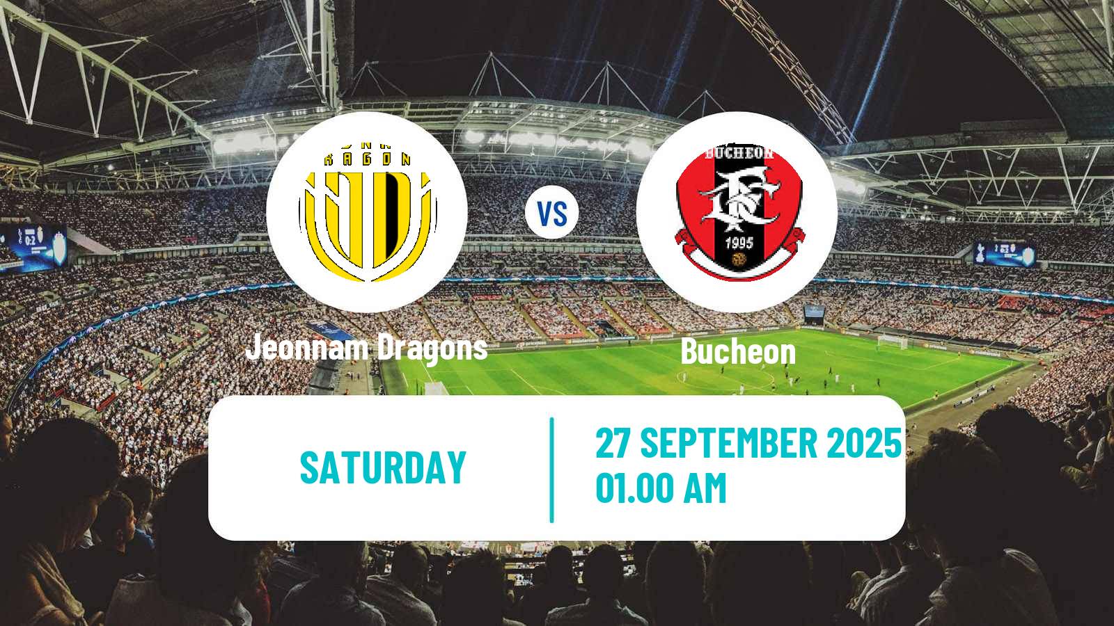 Soccer South Korean K-League 2 Jeonnam Dragons - Bucheon