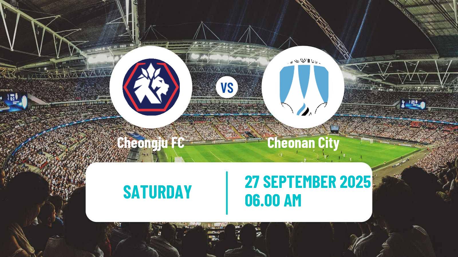 Soccer South Korean K-League 2 Cheongju - Cheonan City