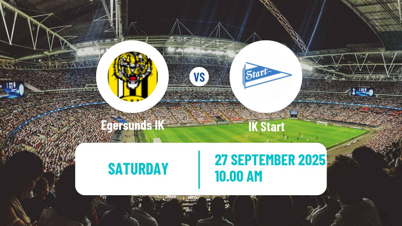 Soccer Norwegian Adeccoligaen Egersund - Start