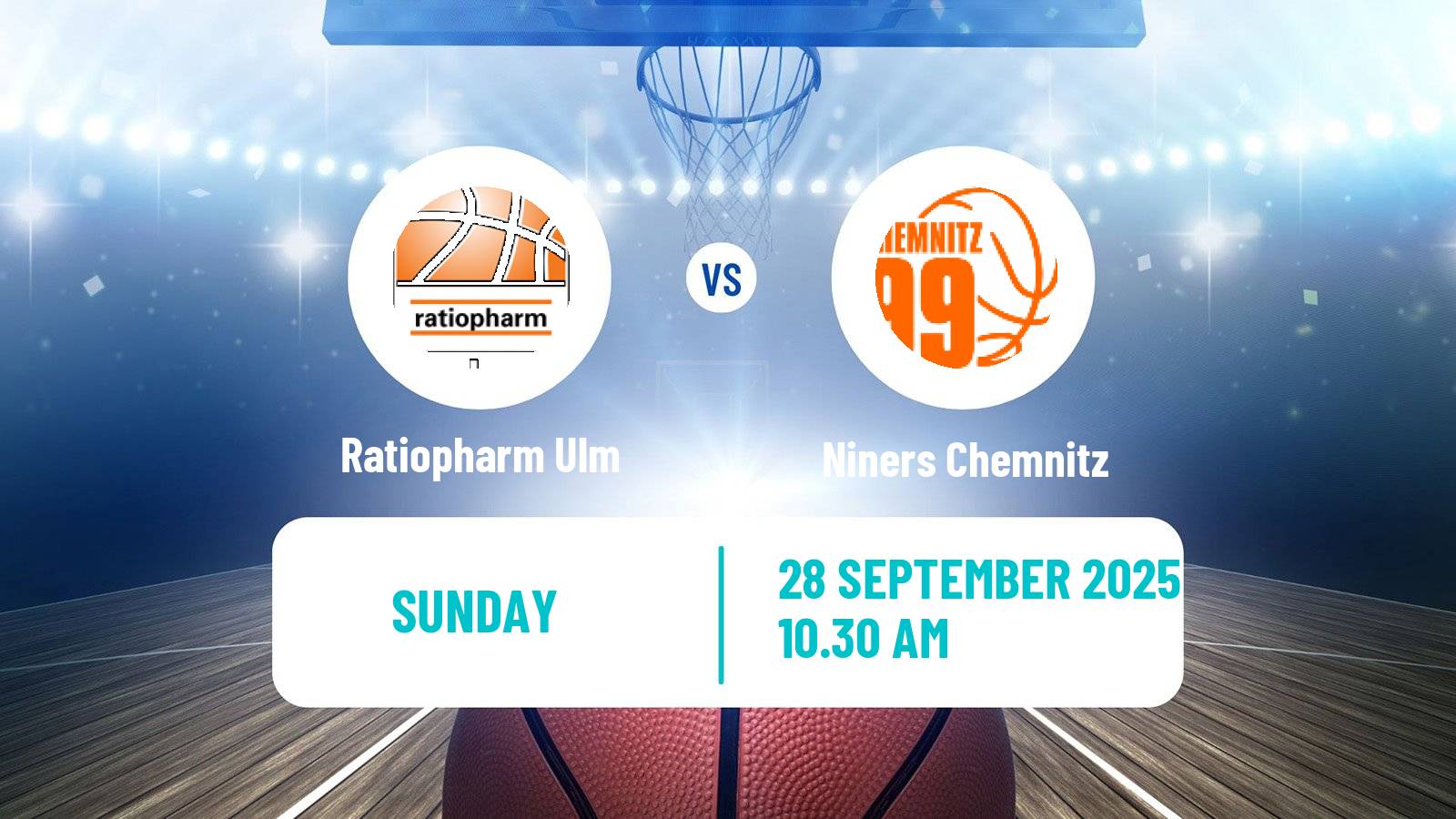 Basketball German BBL Ratiopharm Ulm - Niners Chemnitz