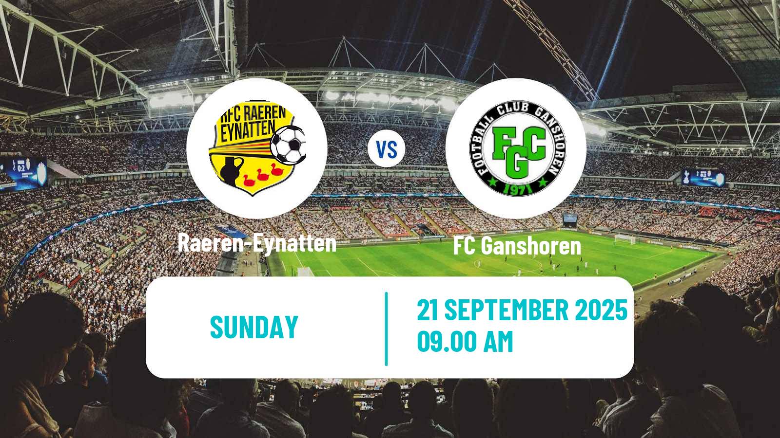 Soccer Belgian Second Amateur Division Group C Raeren-Eynatten - Ganshoren