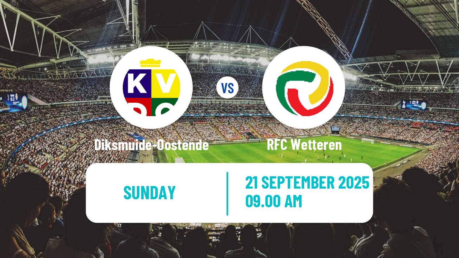 Soccer Belgian Second Amateur Division Group A Diksmuide-Oostende - Wetteren