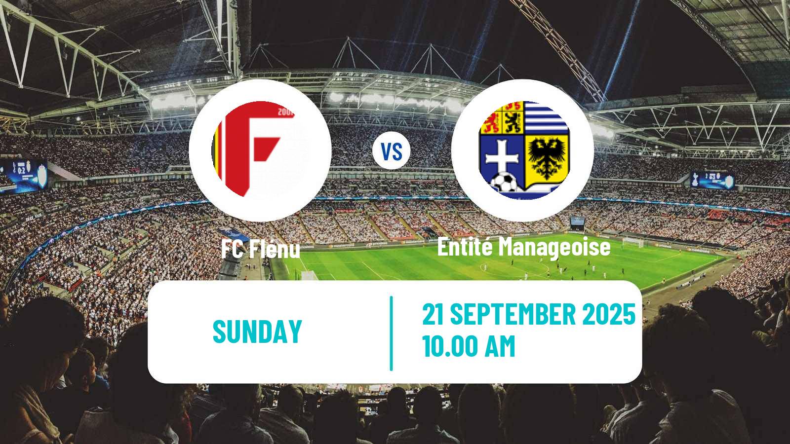 Soccer Belgian Second Amateur Division Group C Flénu - Entité Manageoise