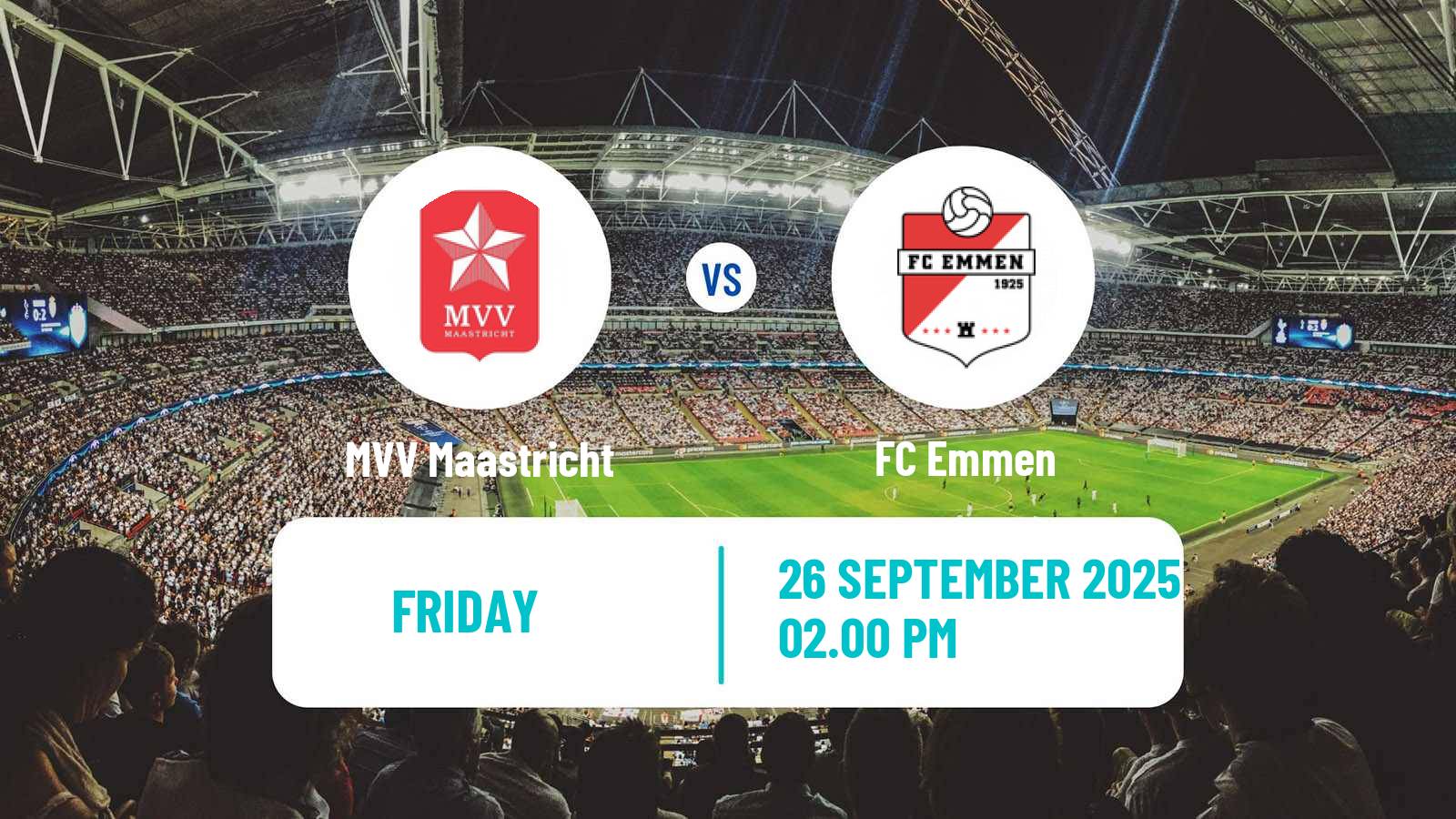 Soccer Dutch Eerste Divisie MVV Maastricht - Emmen