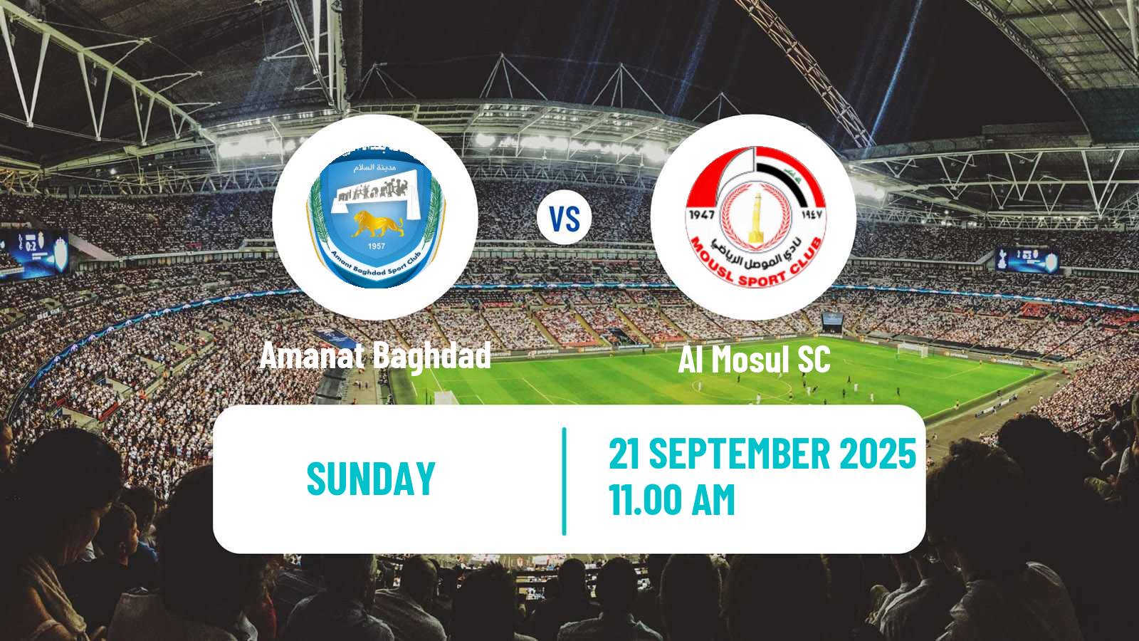 Soccer Iraqi Premier League Amanat Baghdad - Al Mosul